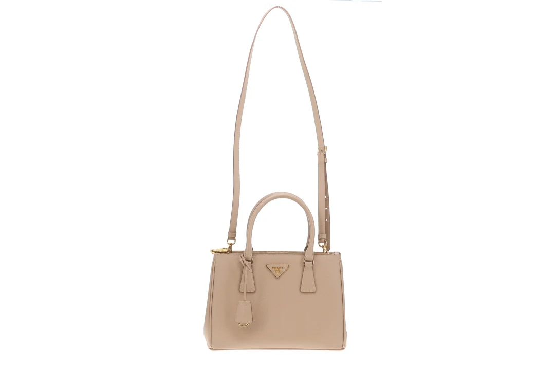 Prada Double Zip Cammeo Lux Tote In Saffiano Leather With Strap - Image 3