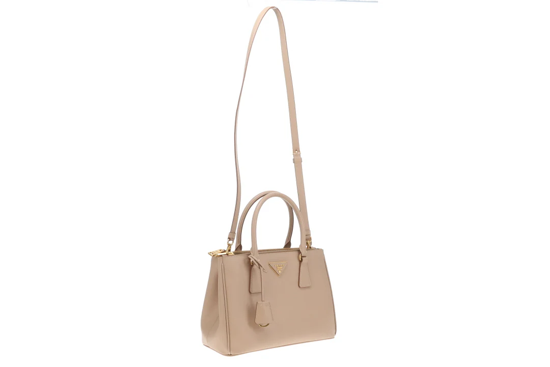 Prada Double Zip Cammeo Lux Tote In Saffiano Leather With Strap - Image 4