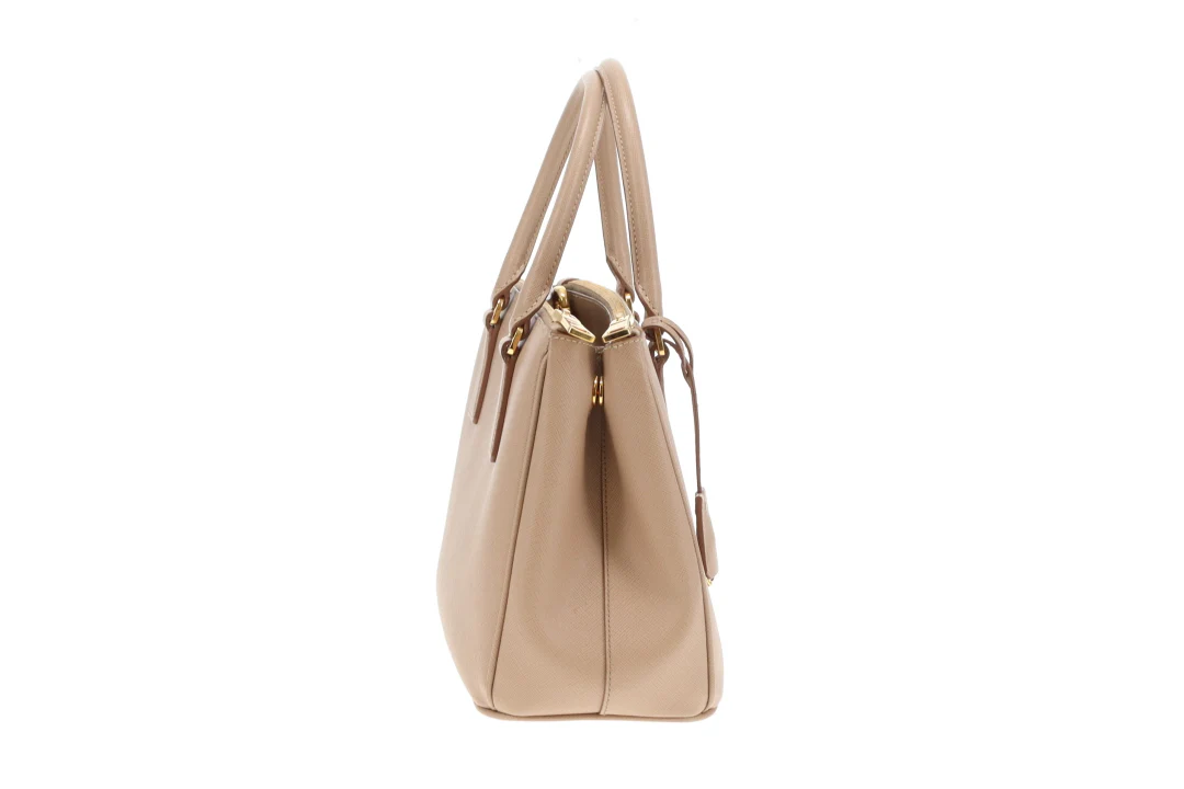 Prada Double Zip Cammeo Lux Tote In Saffiano Leather With Strap - Image 6