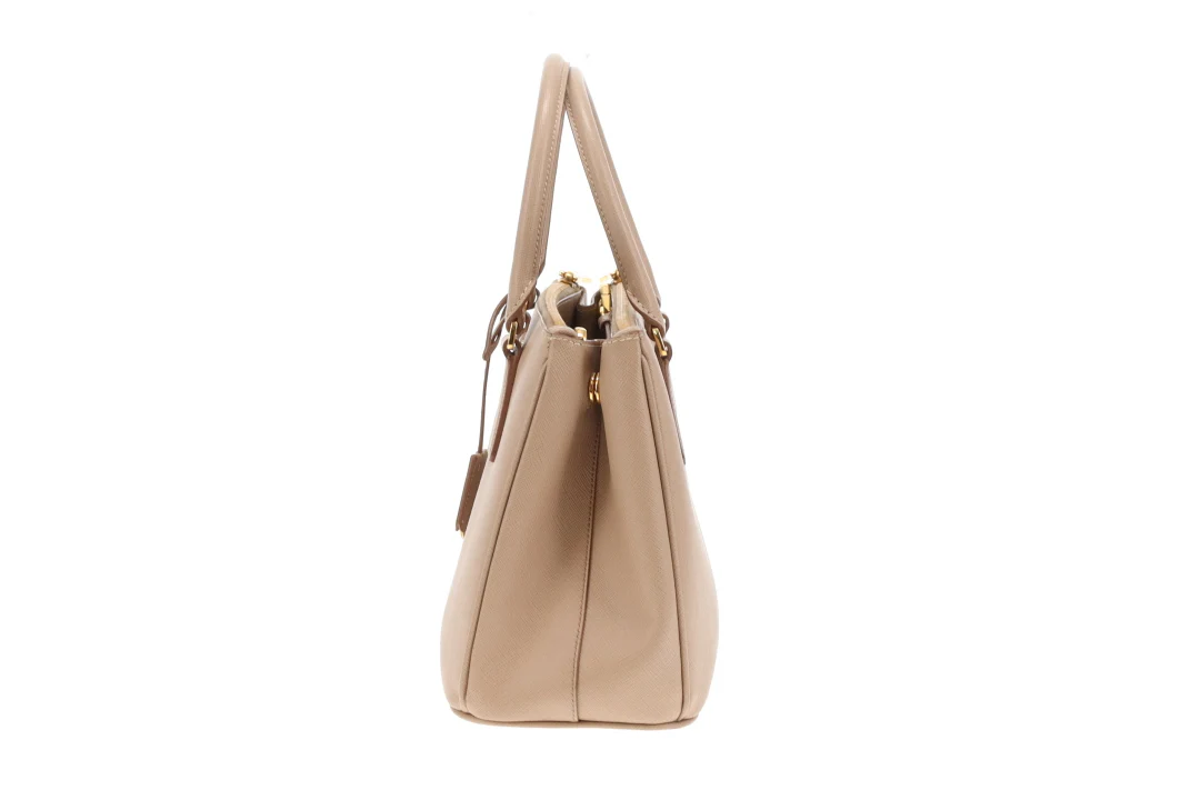 Prada Double Zip Cammeo Lux Tote In Saffiano Leather With Strap - Image 8
