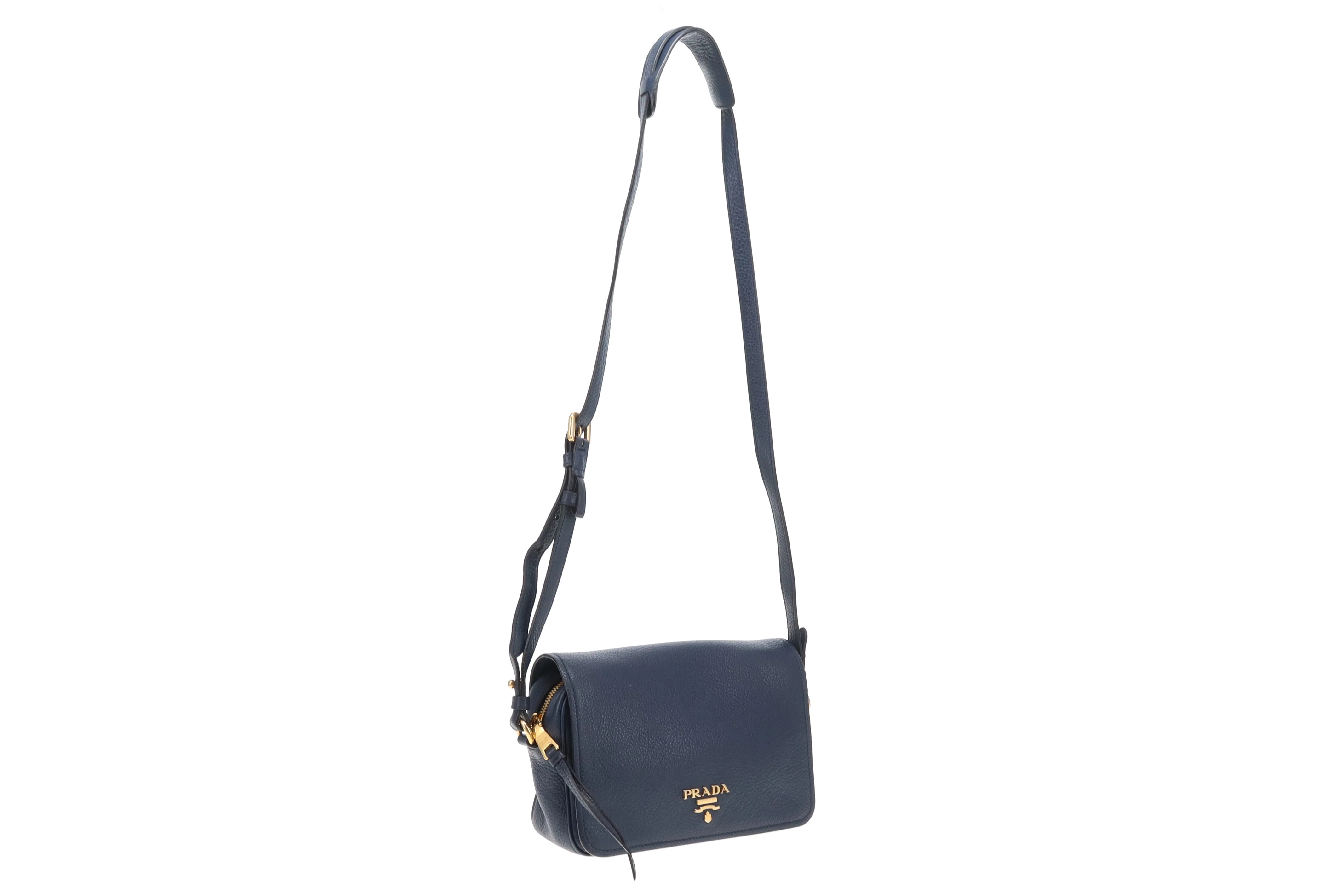 Prada Flap Crossbody Navy GHW - Image 4