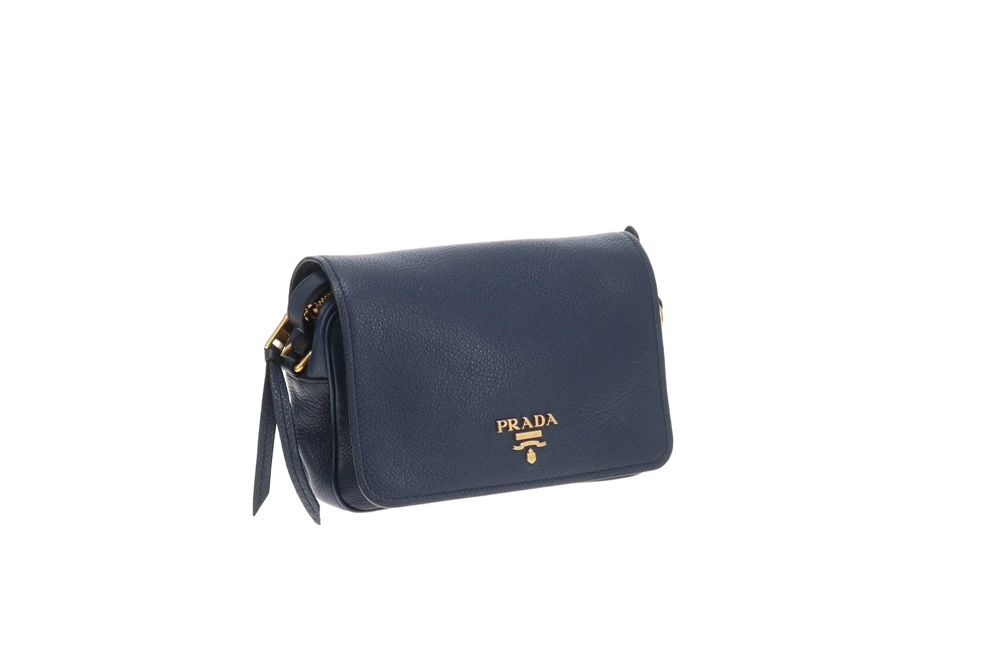 Prada Flap Crossbody Navy GHW - Image 5