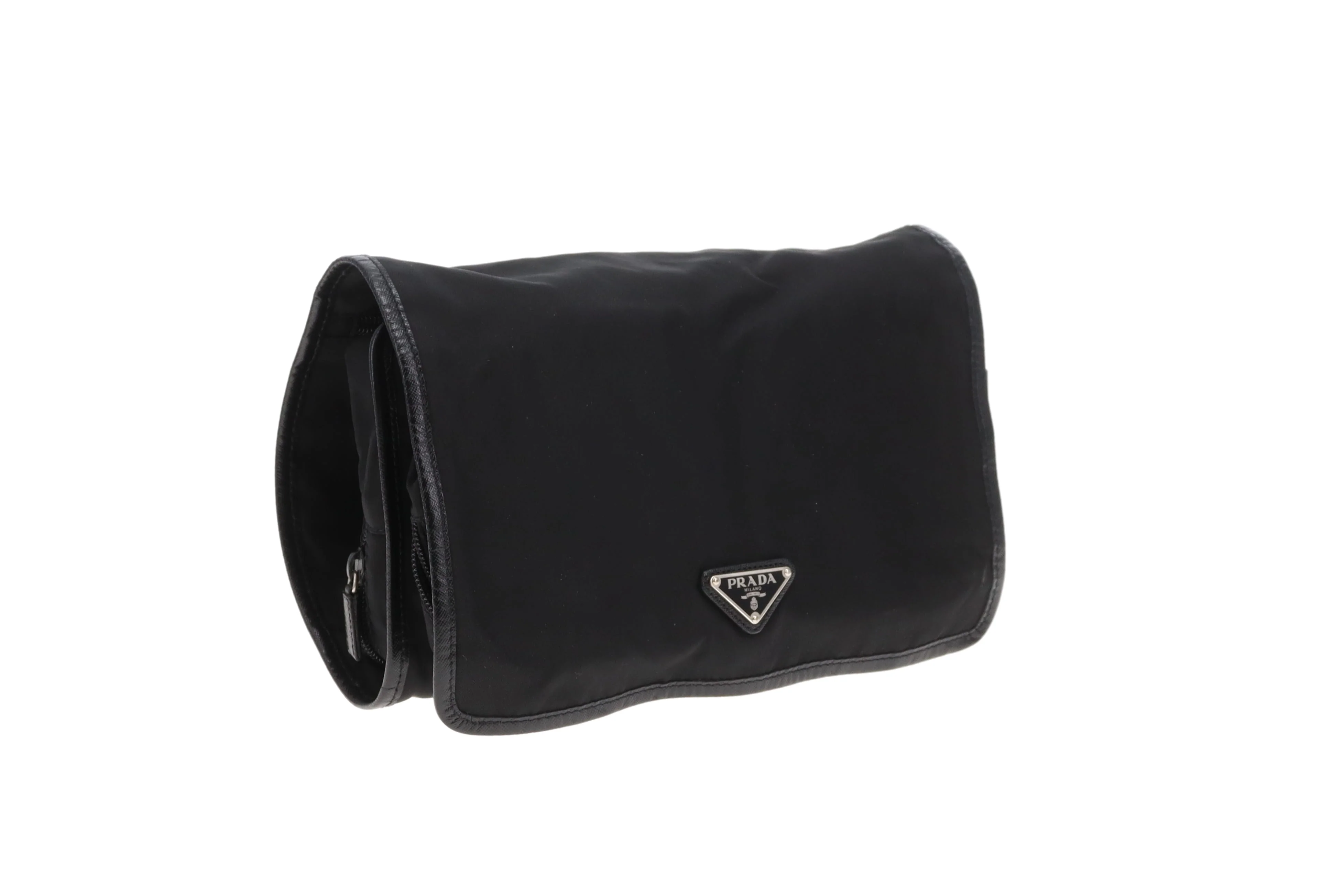 Prada Fold Out Wash Bag Black Nylon - Image 3