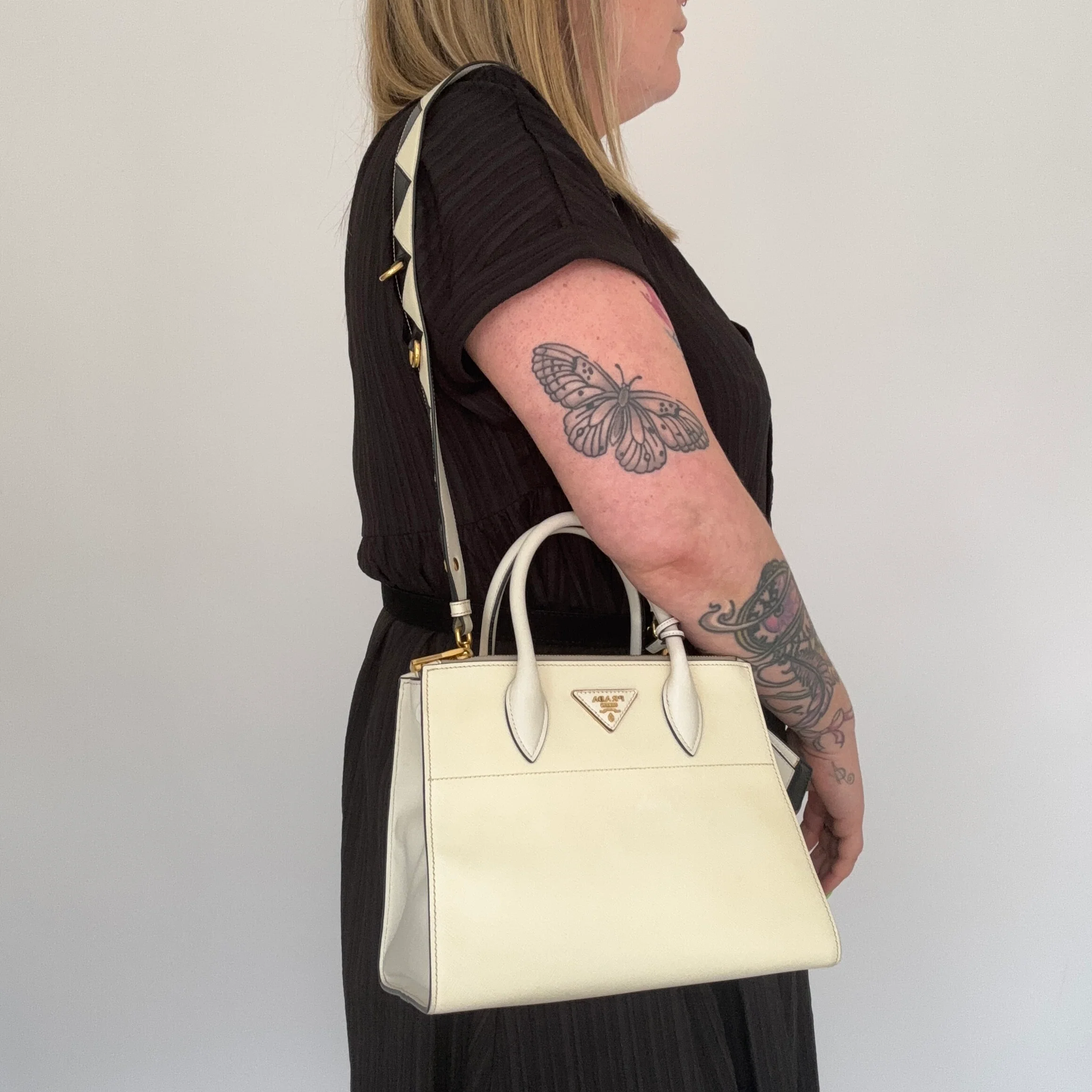 Prada Paradigme City Calfskin Greche  Tote - Image 2