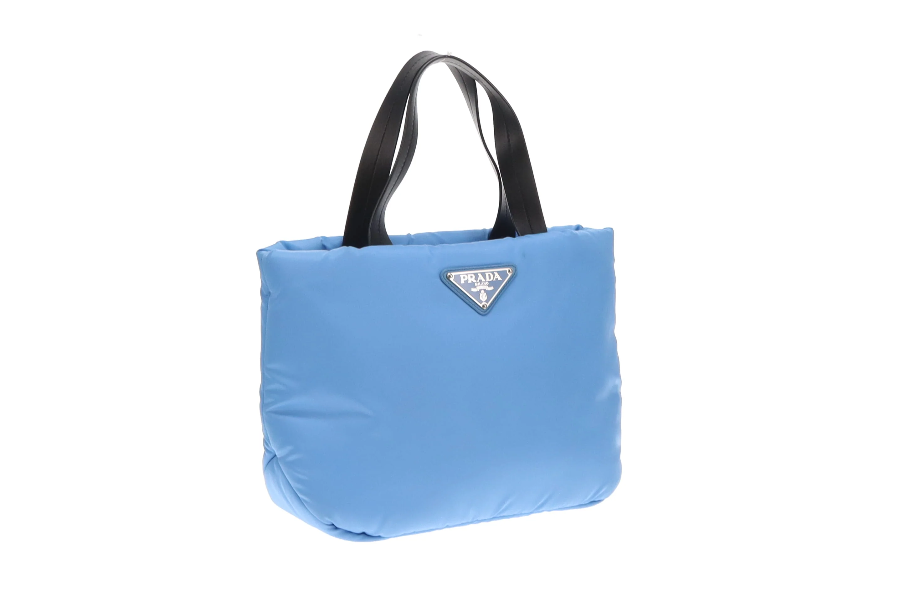 Prada Puffer Tote Small Blue Nylon - Image 4