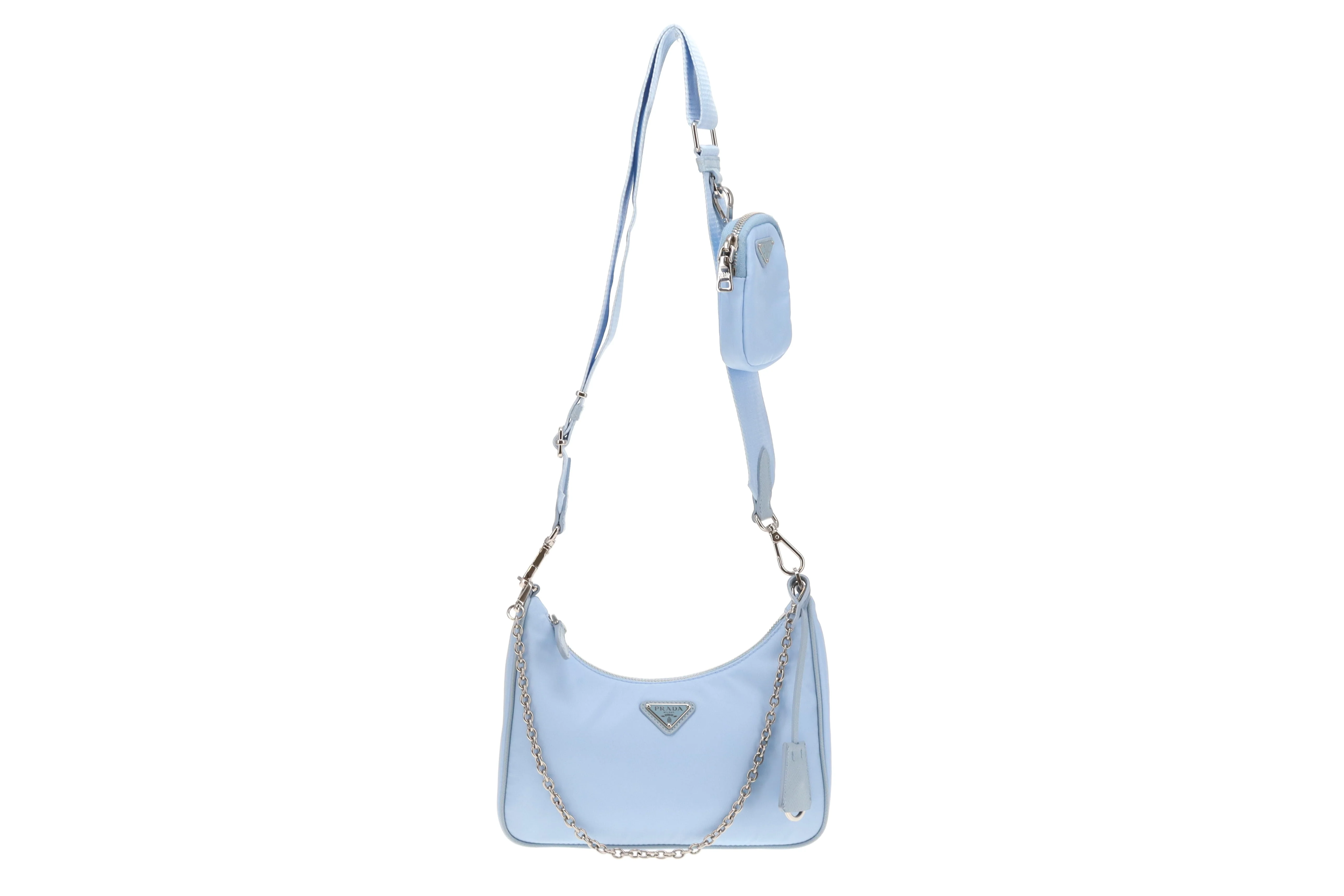 Prada Re-Edition 2005 Blue Nylon Crossbody Bag - Image 3