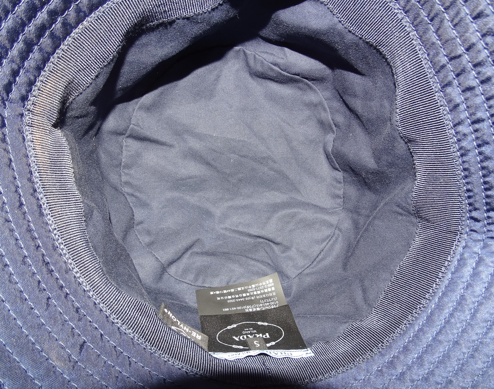 Prada Re-Nylon Navy Hat Size S - Image 7
