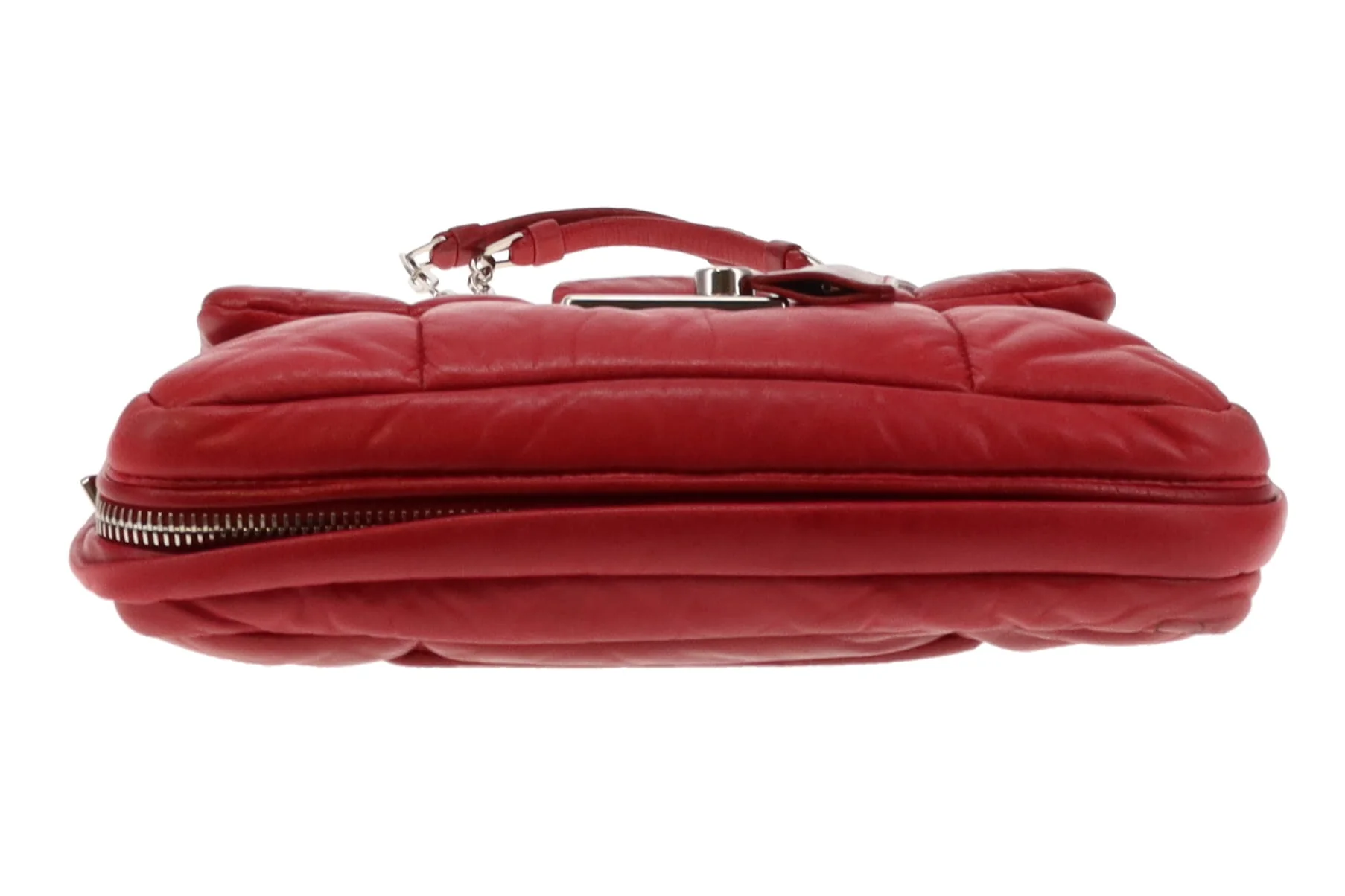 Prada Red Nappa Bomber Shoulder Bag - Image 9