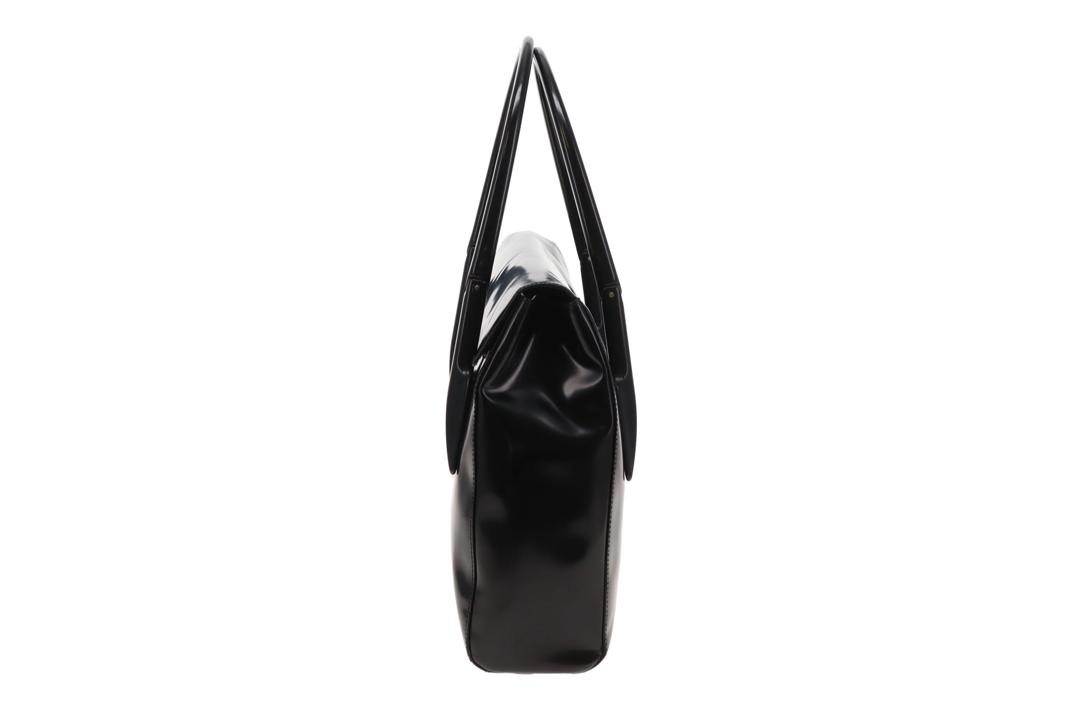 Prada Top Handle Bag Black Smooth Leather - Image 6