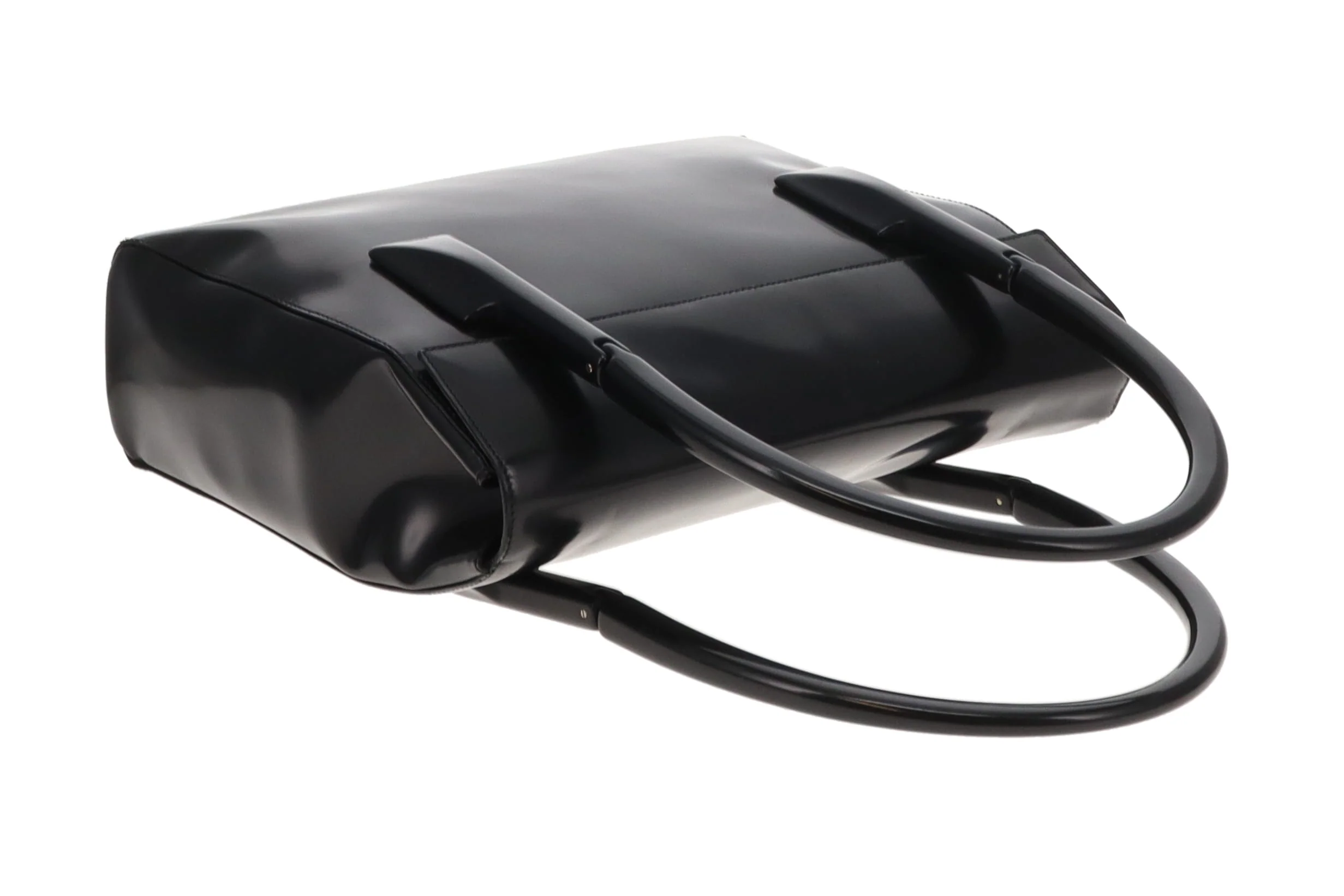 Prada Top Handle Bag Black Smooth Leather - Image 8