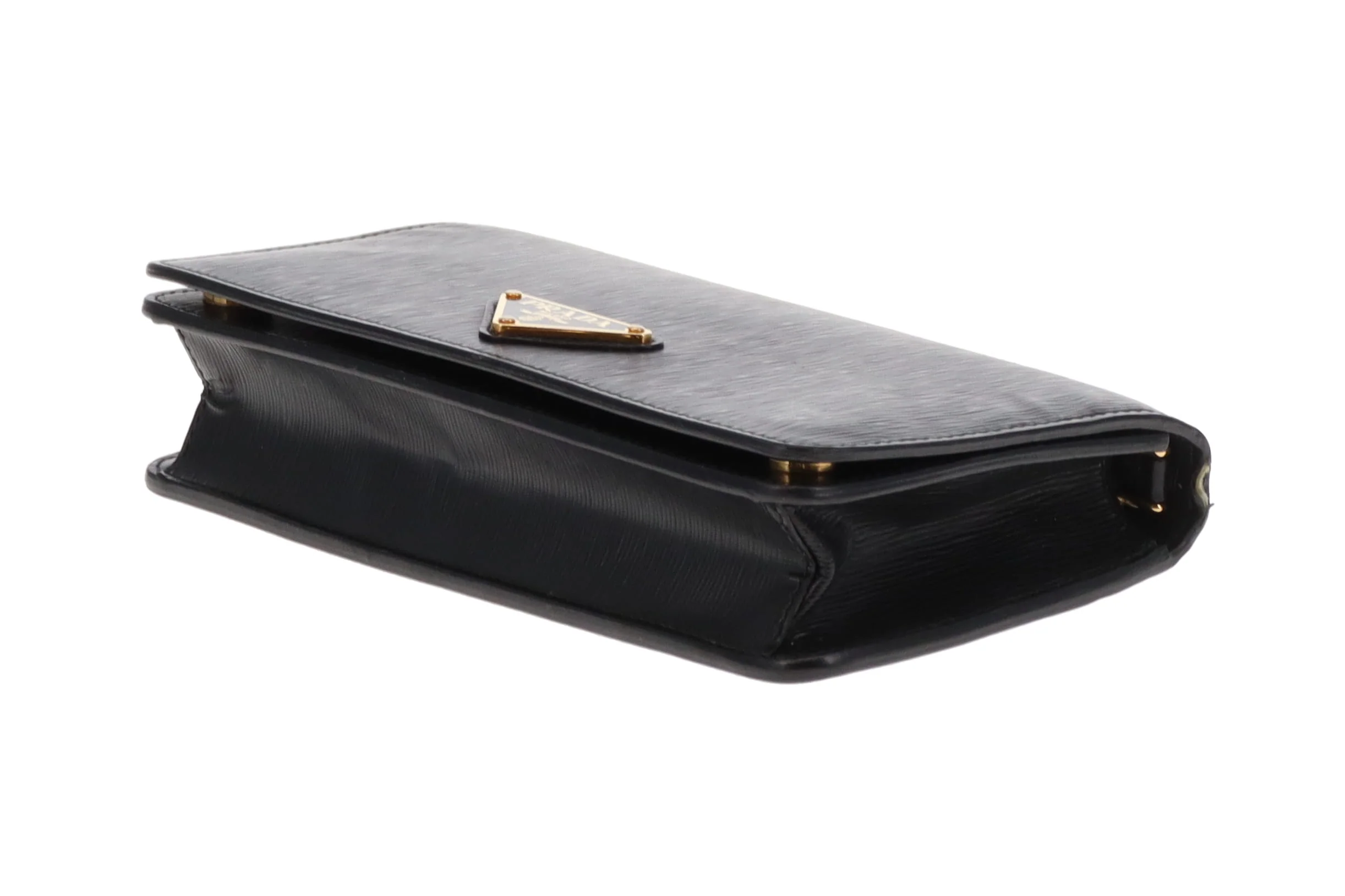 Prada Wallet Black Textured Leather Large - Image 9