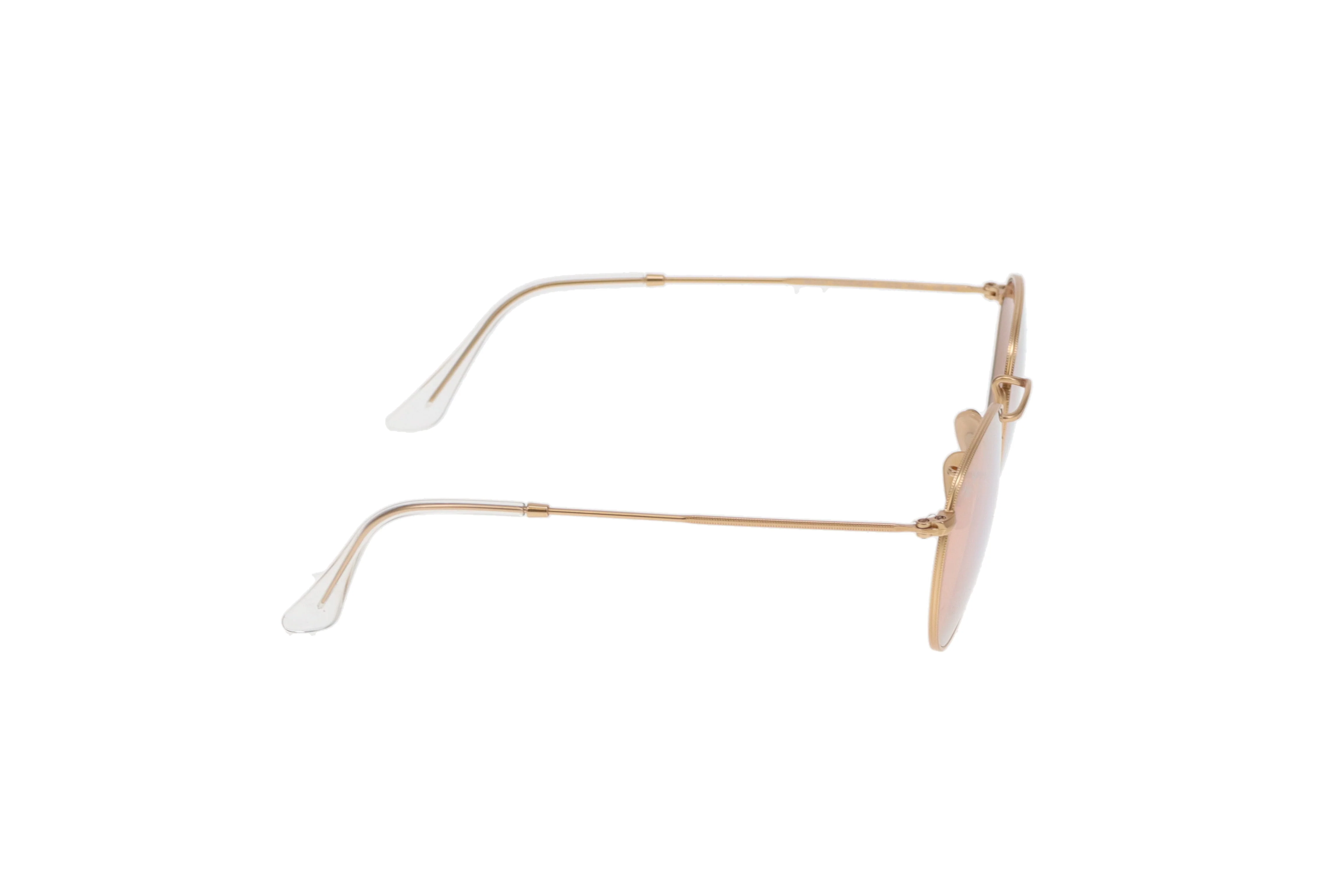 Ray-Ban Round Lens Sunglasses Rose Gold and Pink Mirror Lens - Image 4