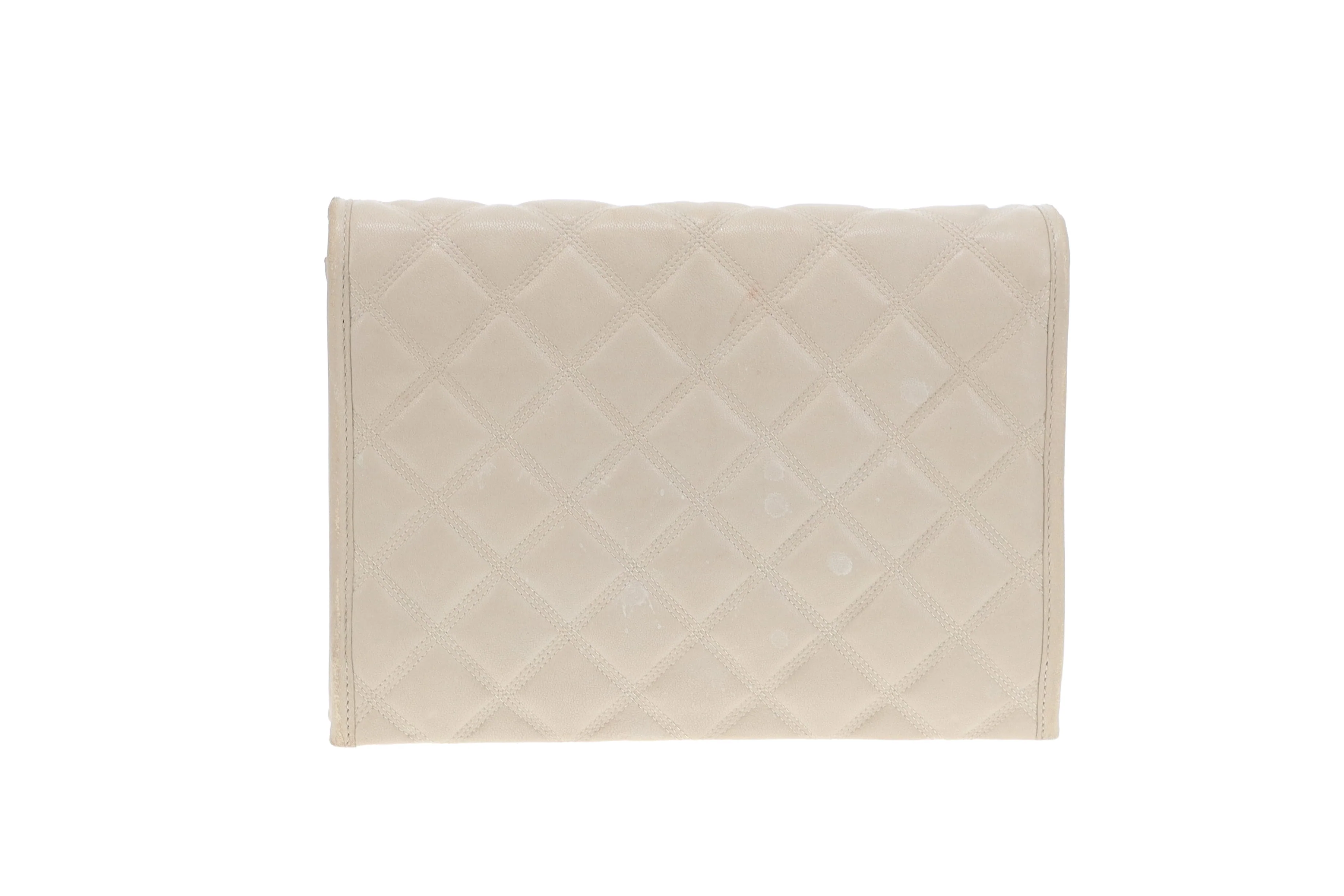 Saint Laurent Becky Quilted Leather Chain Bag In Beige - Image 6