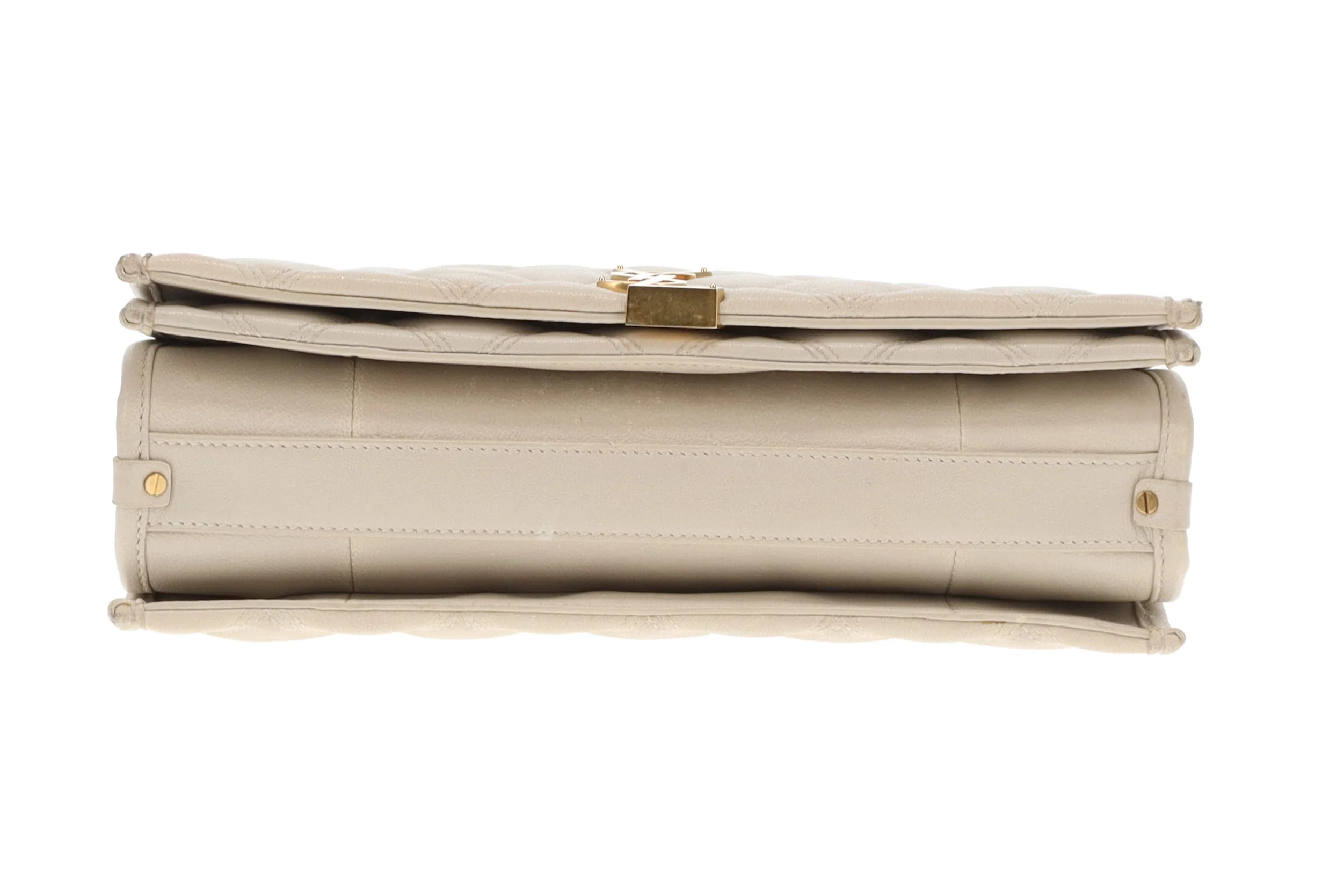 Saint Laurent Becky Quilted Leather Chain Bag In Beige - Image 9