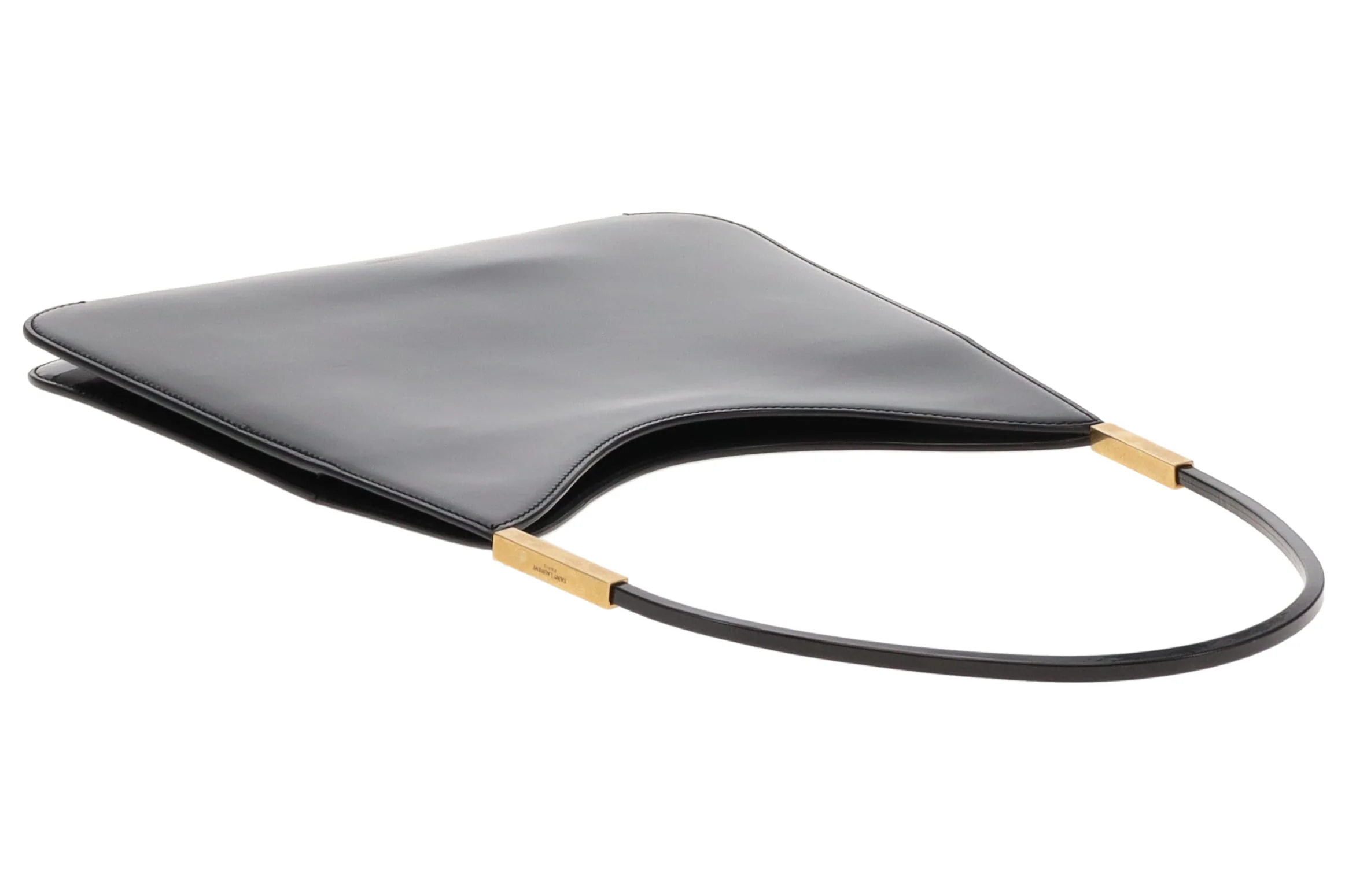 Saint Laurent Black Patent Leather Sadie Shoulder Bag 2023 - Image 5