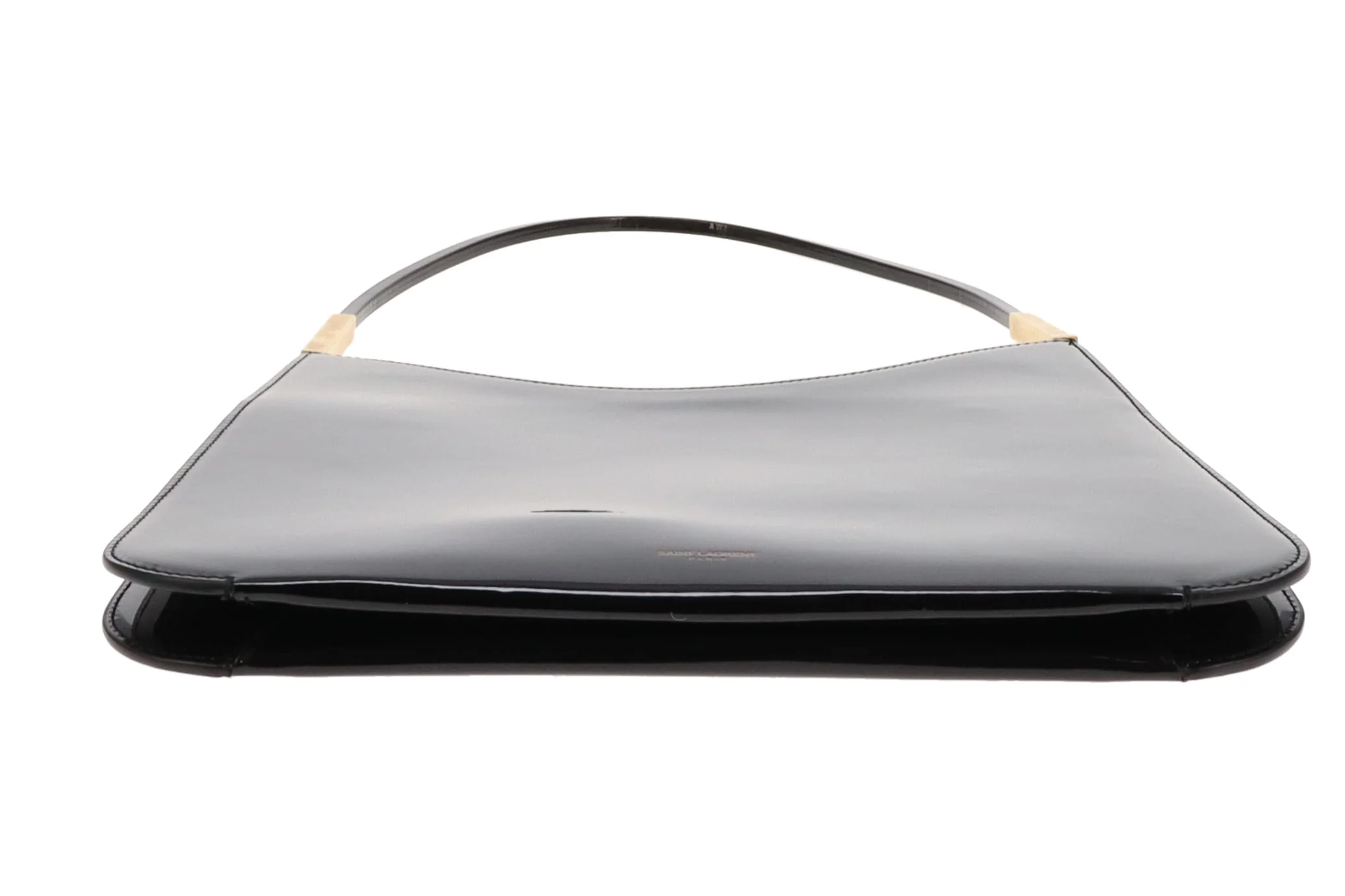 Saint Laurent Black Patent Leather Sadie Shoulder Bag 2023 - Image 7