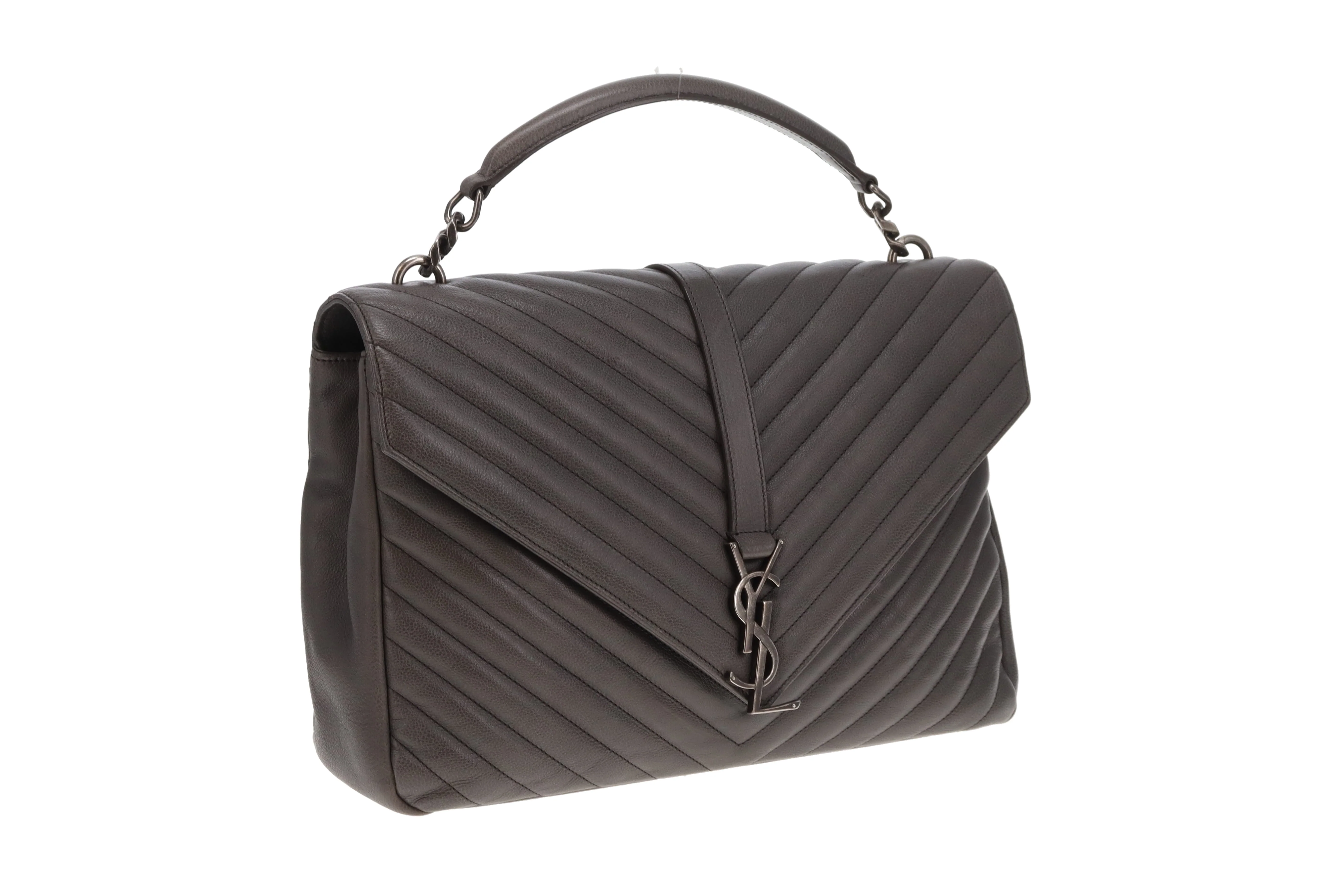 Saint Laurent College Bag Large Grey 2015 - Image 4