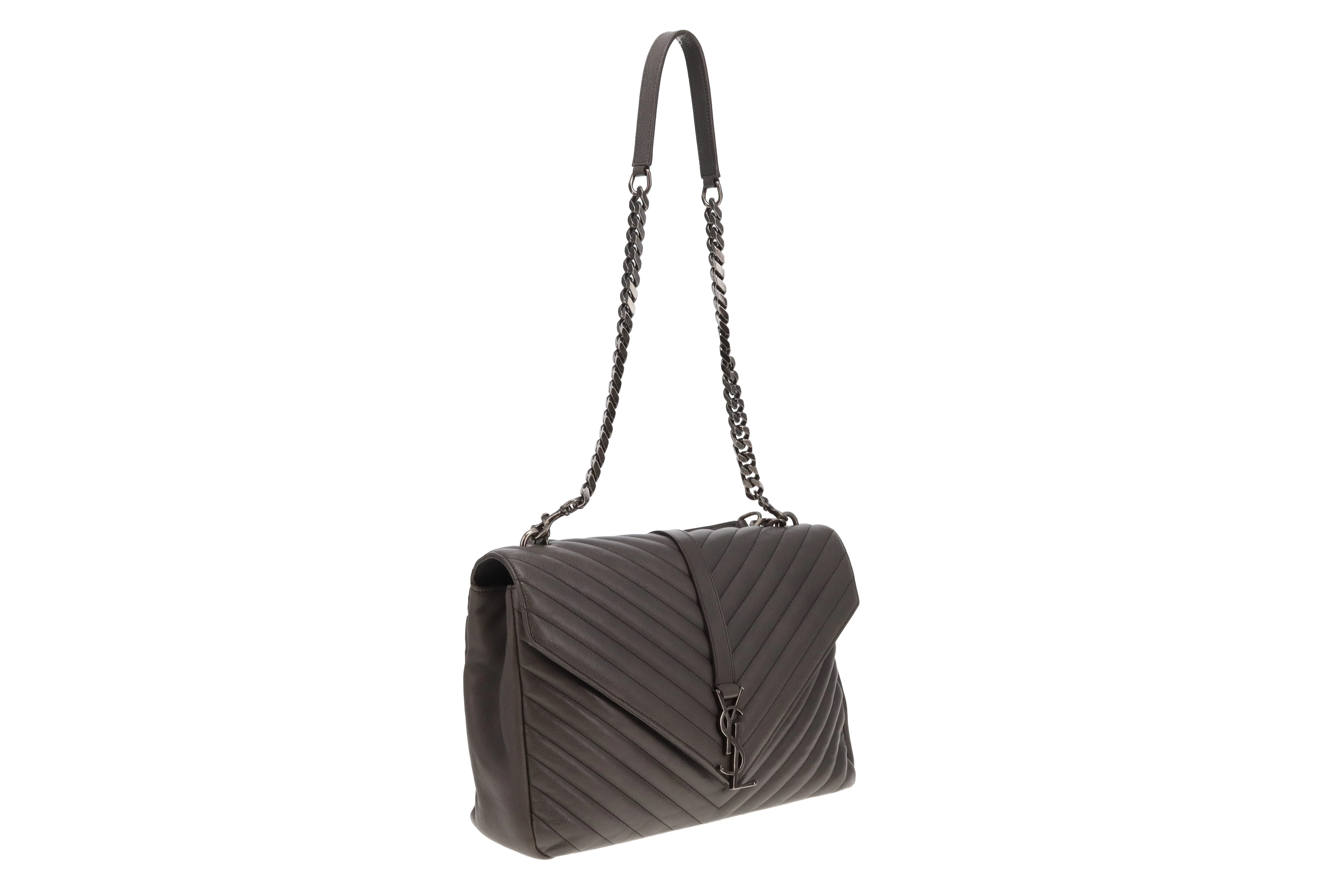 Saint Laurent College Bag Large Grey 2015 - Image 5