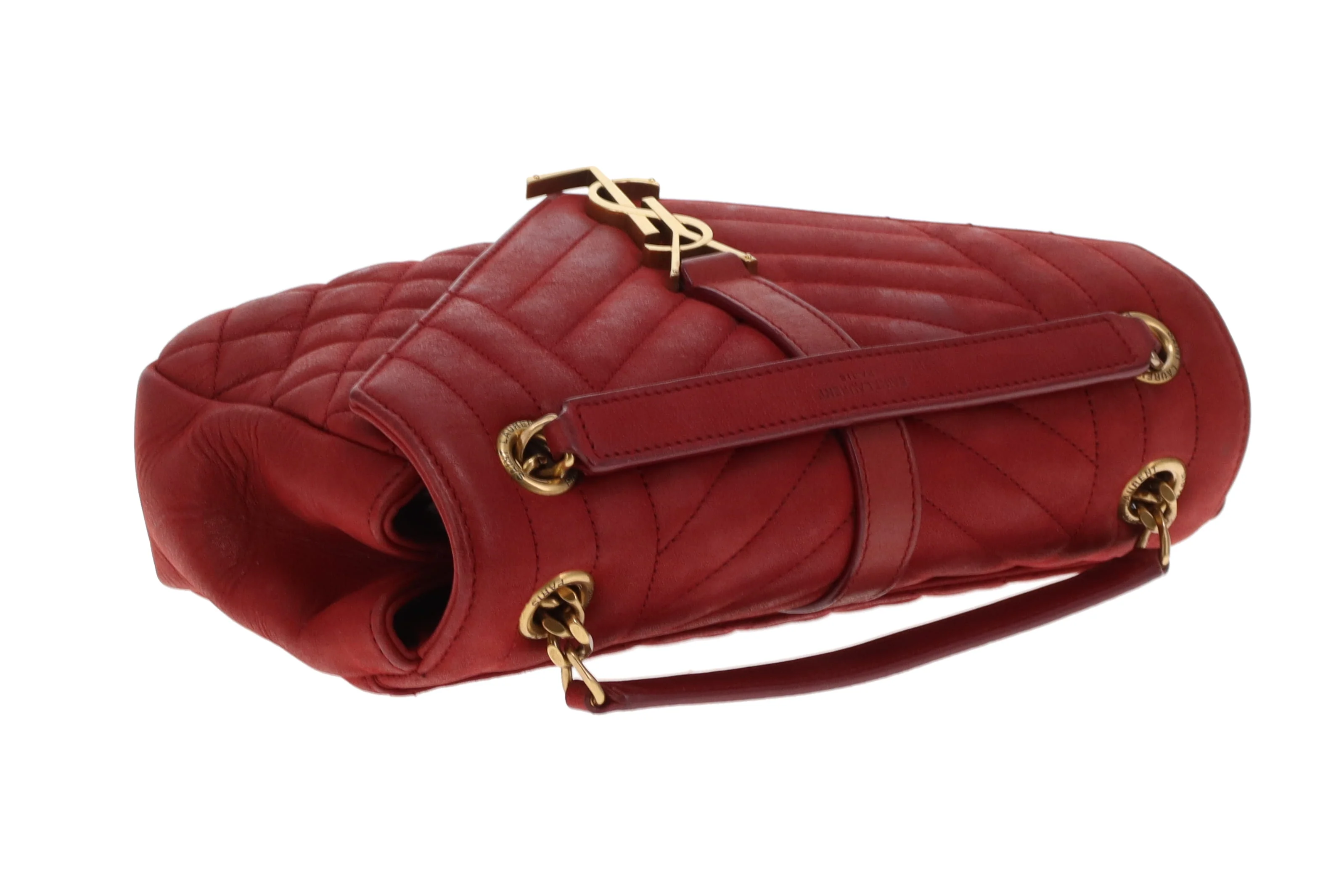 Saint Laurent College Bag Red Mixed Matelasse 2017 - Image 10