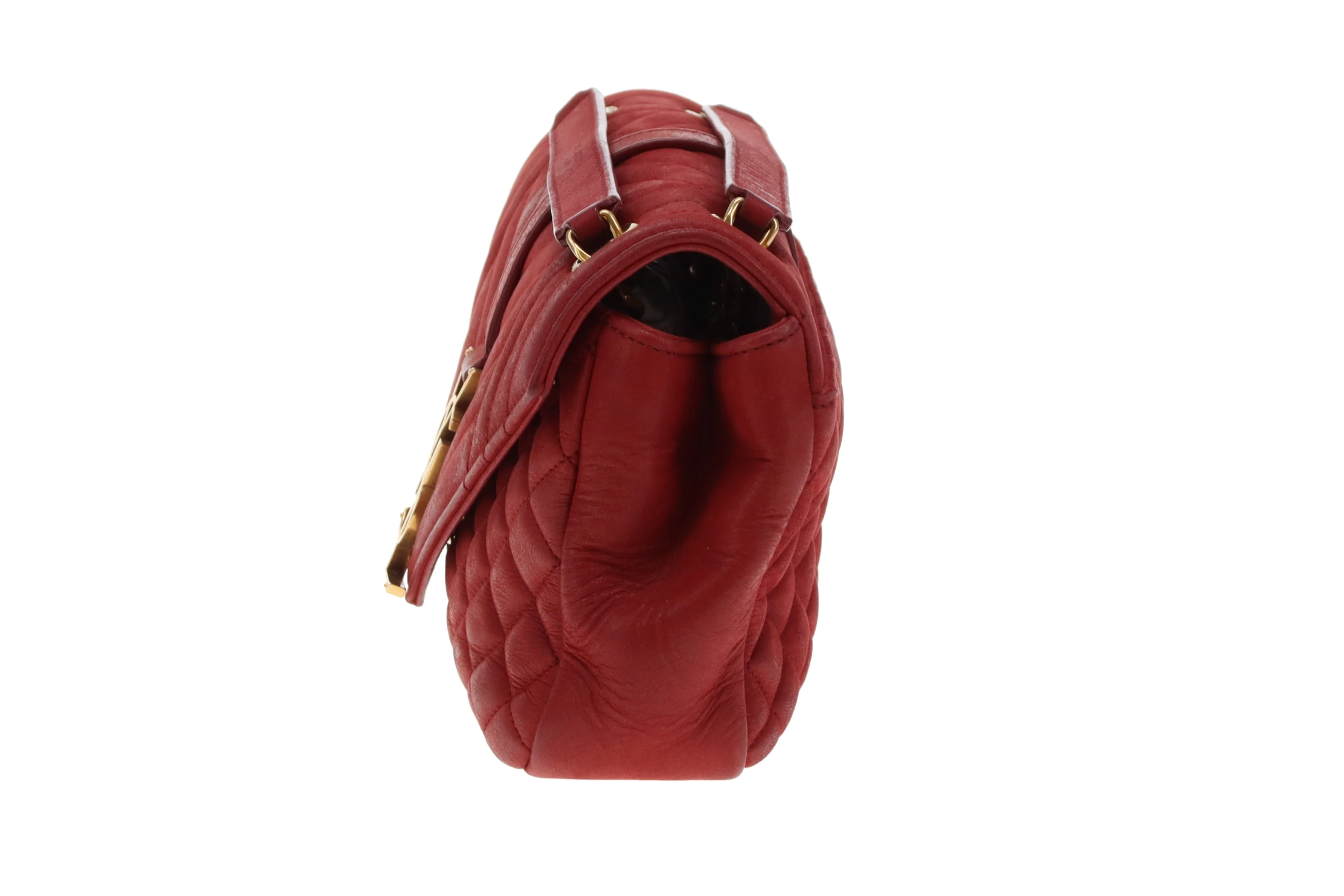 Saint Laurent College Bag Red Mixed Matelasse 2017 - Image 8
