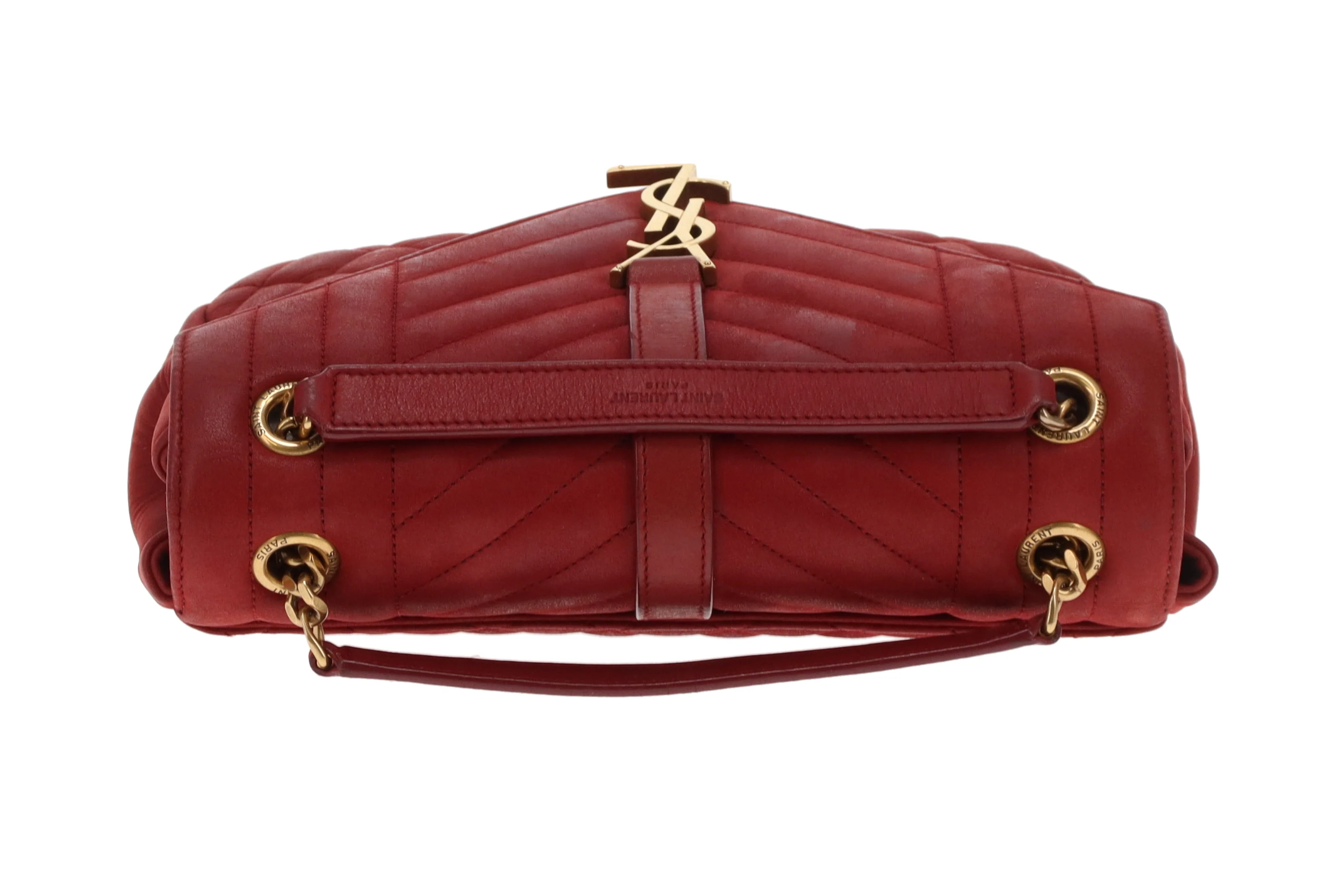 Saint Laurent College Bag Red Mixed Matelasse 2017 - Image 9
