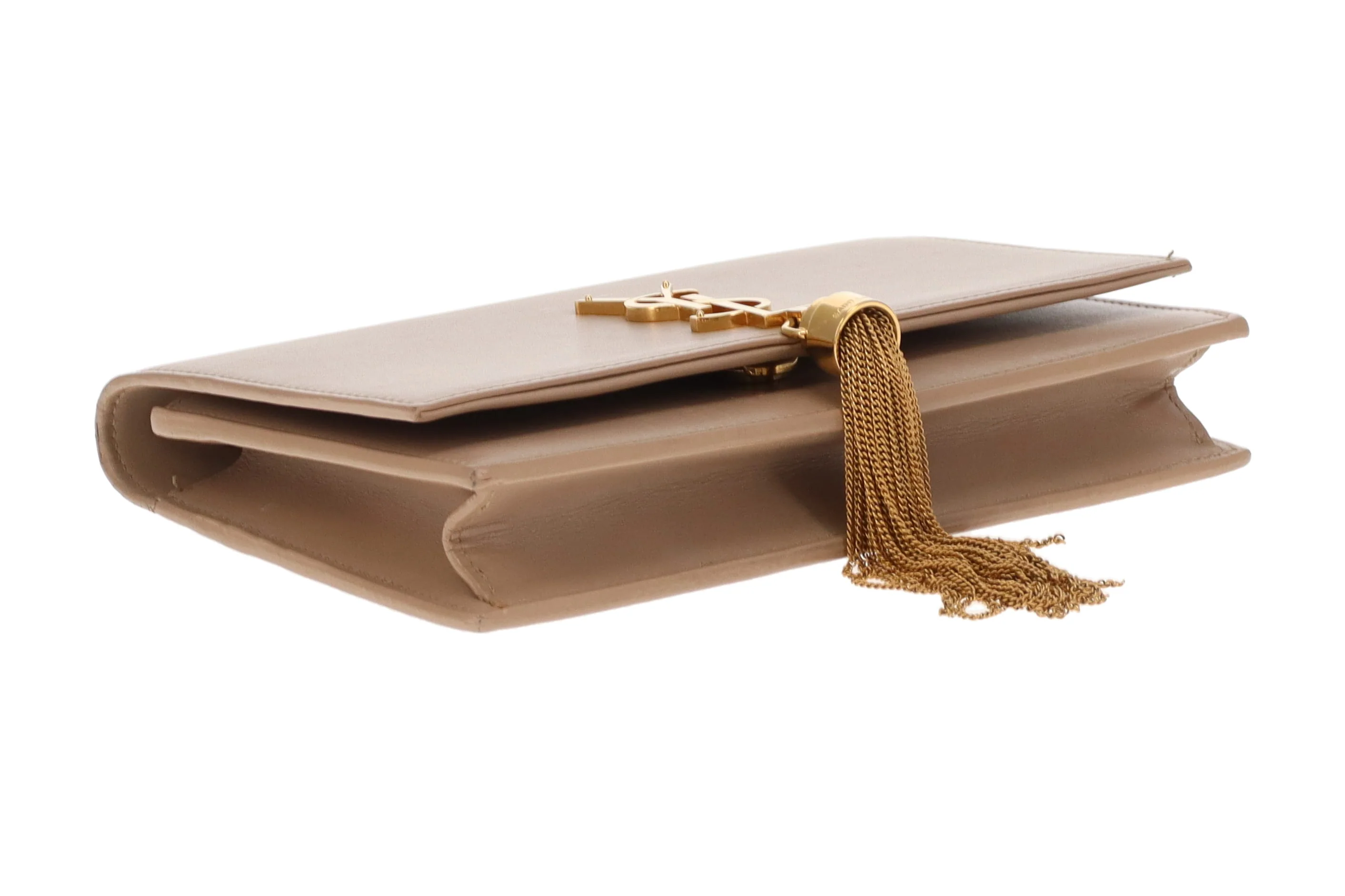 Saint Laurent Kate Wallet on Chain Beige GHW 2017 - Image 12