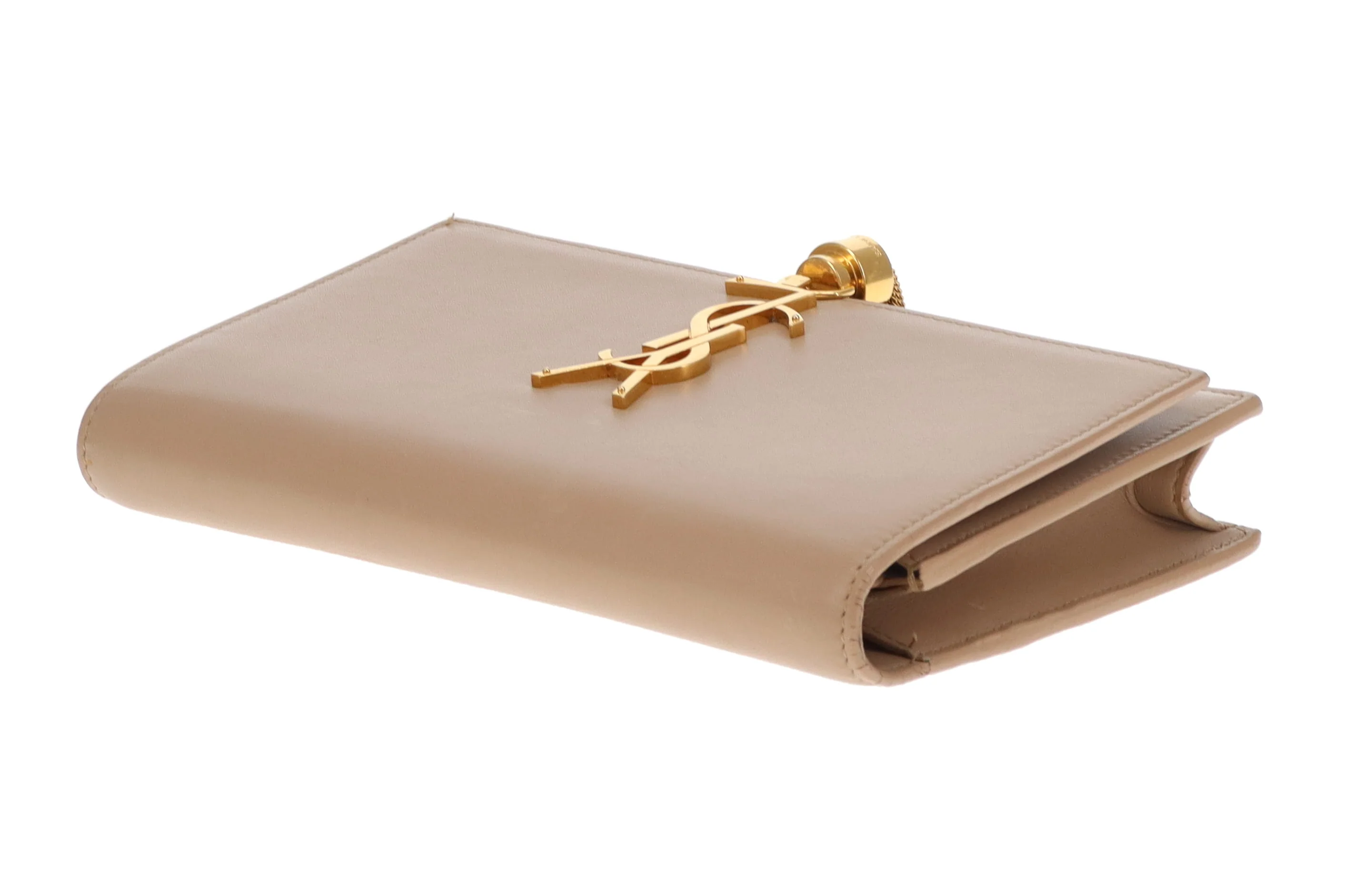 Saint Laurent Kate Wallet on Chain Beige GHW 2017 - Image 13