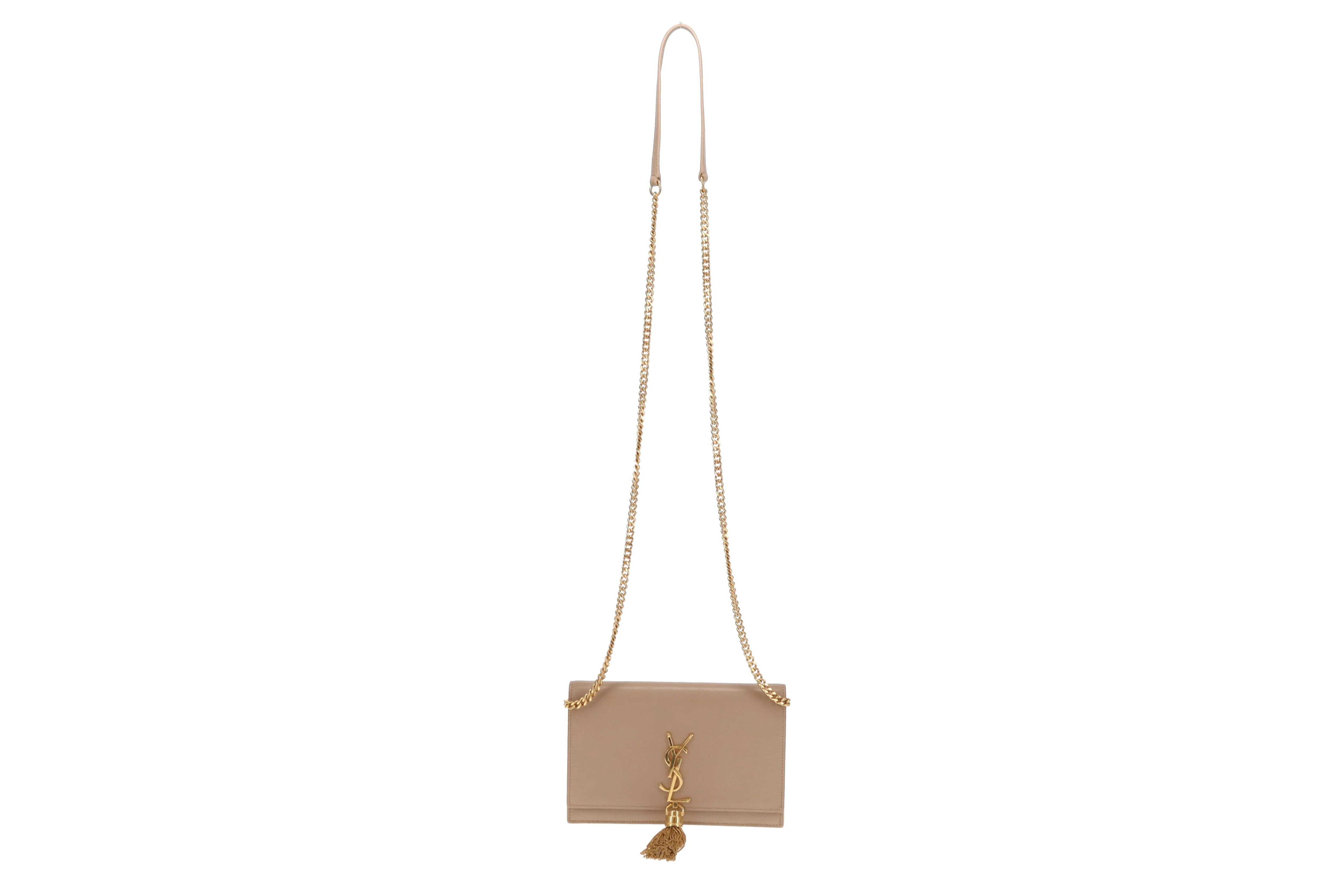 Saint Laurent Kate Wallet on Chain Beige GHW 2017 - Image 3