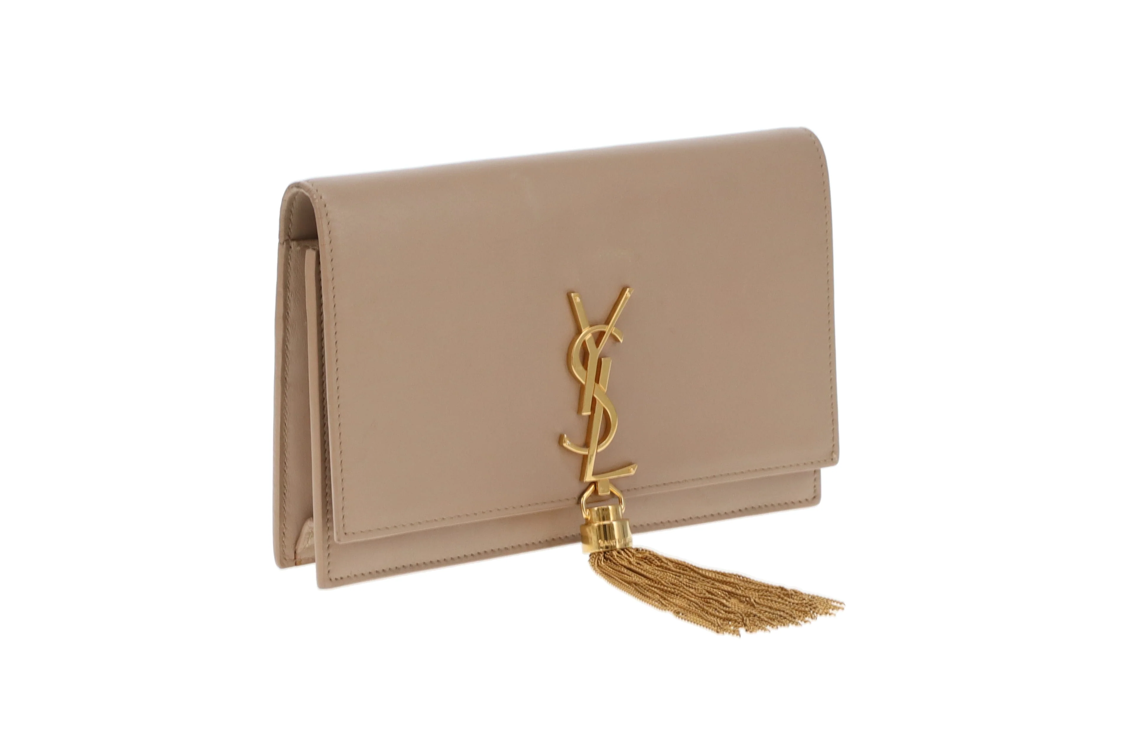 Saint Laurent Kate Wallet on Chain Beige GHW 2017 - Image 4