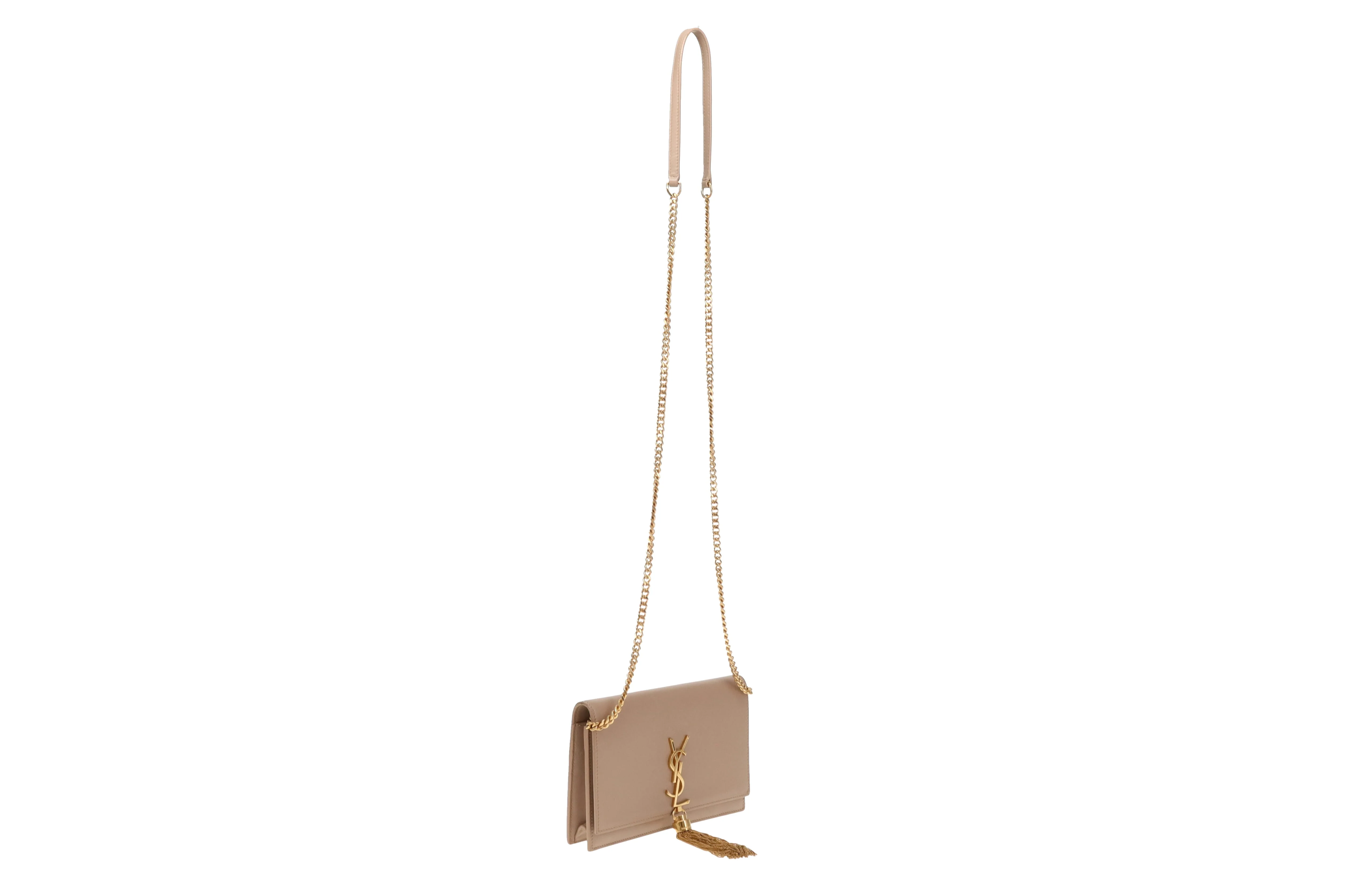 Saint Laurent Kate Wallet on Chain Beige GHW 2017 - Image 5