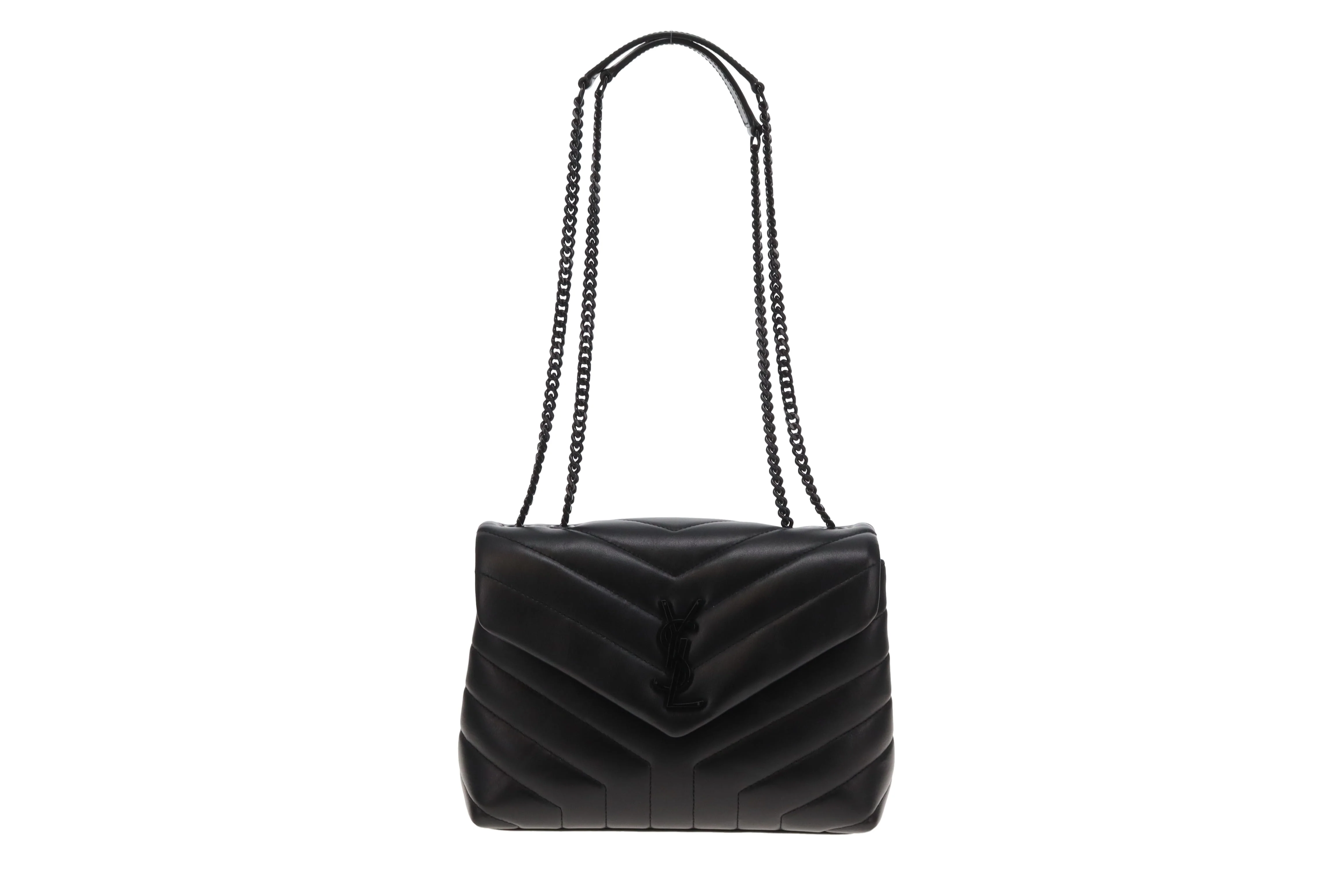 Saint Laurent Loulou Small Black on Black 2023 - Image 3