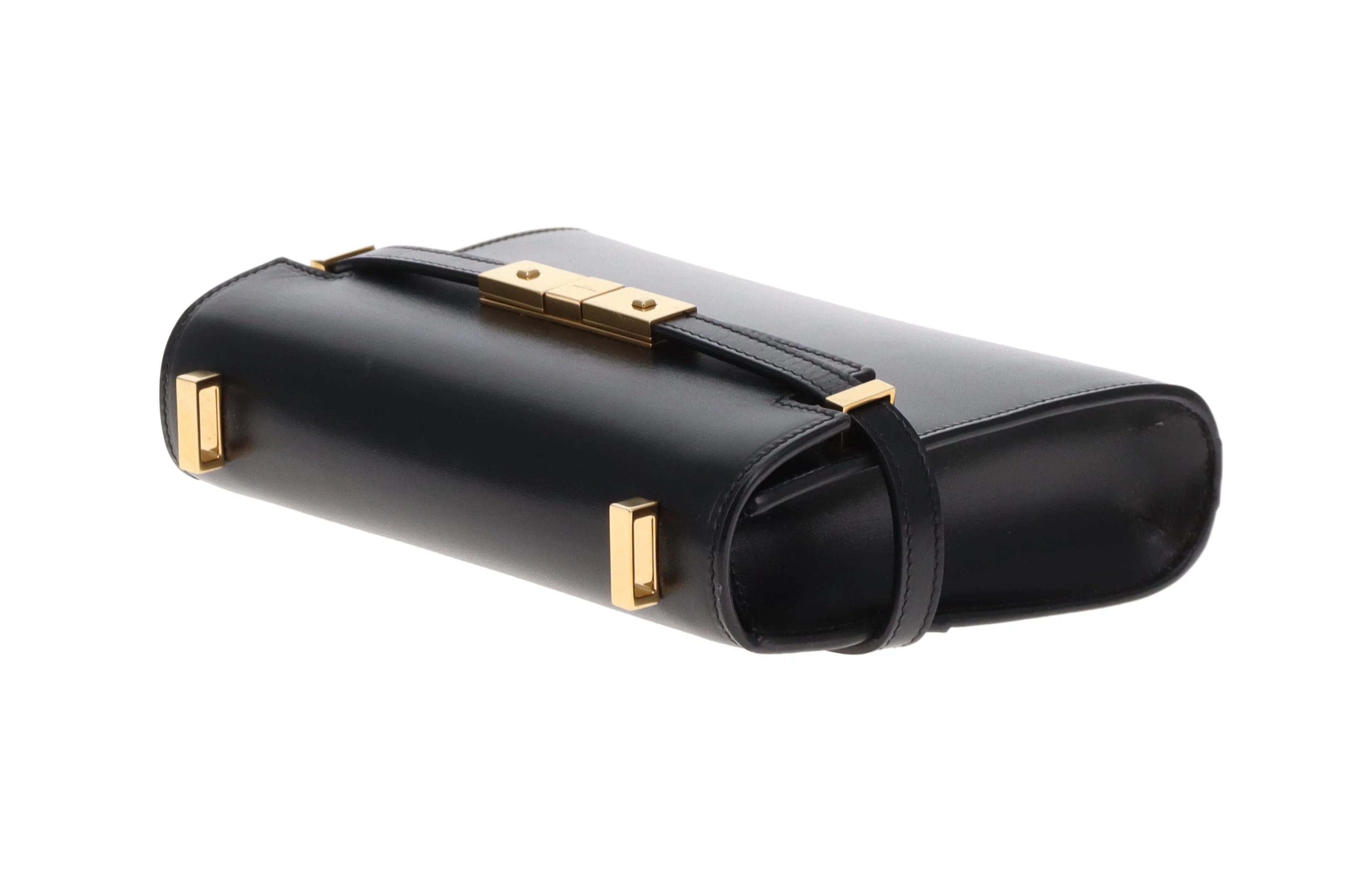 Saint Laurent Manhattan Mini Black Box Leather Shoulder Bag - Image 11