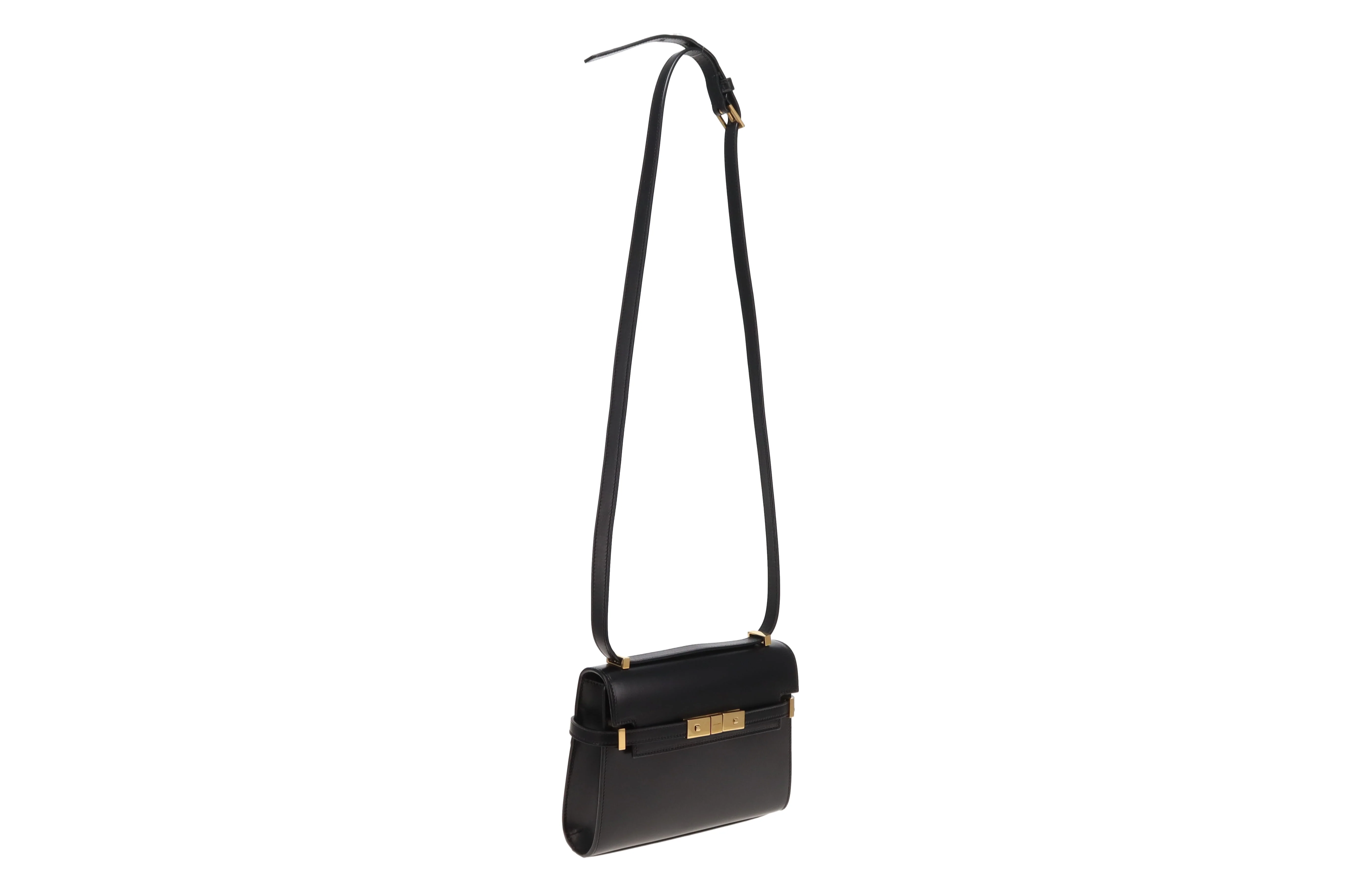Saint Laurent Manhattan Mini Black Box Leather Shoulder Bag - Image 5
