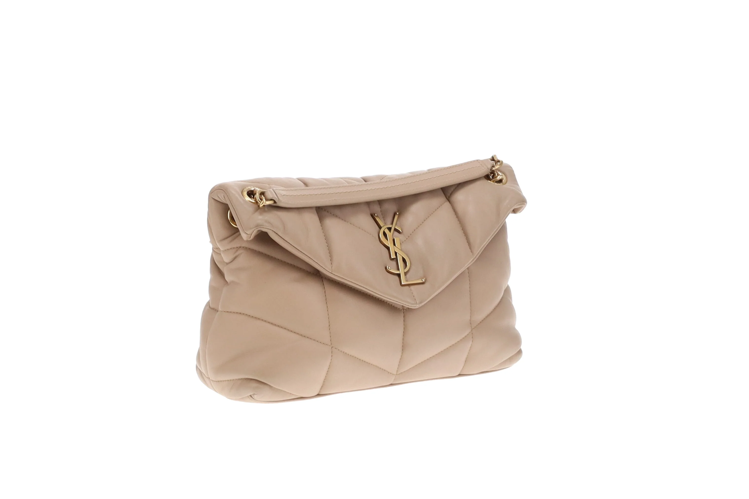 Saint Laurent Puffer Small Beige GHW 2021 - Image 4