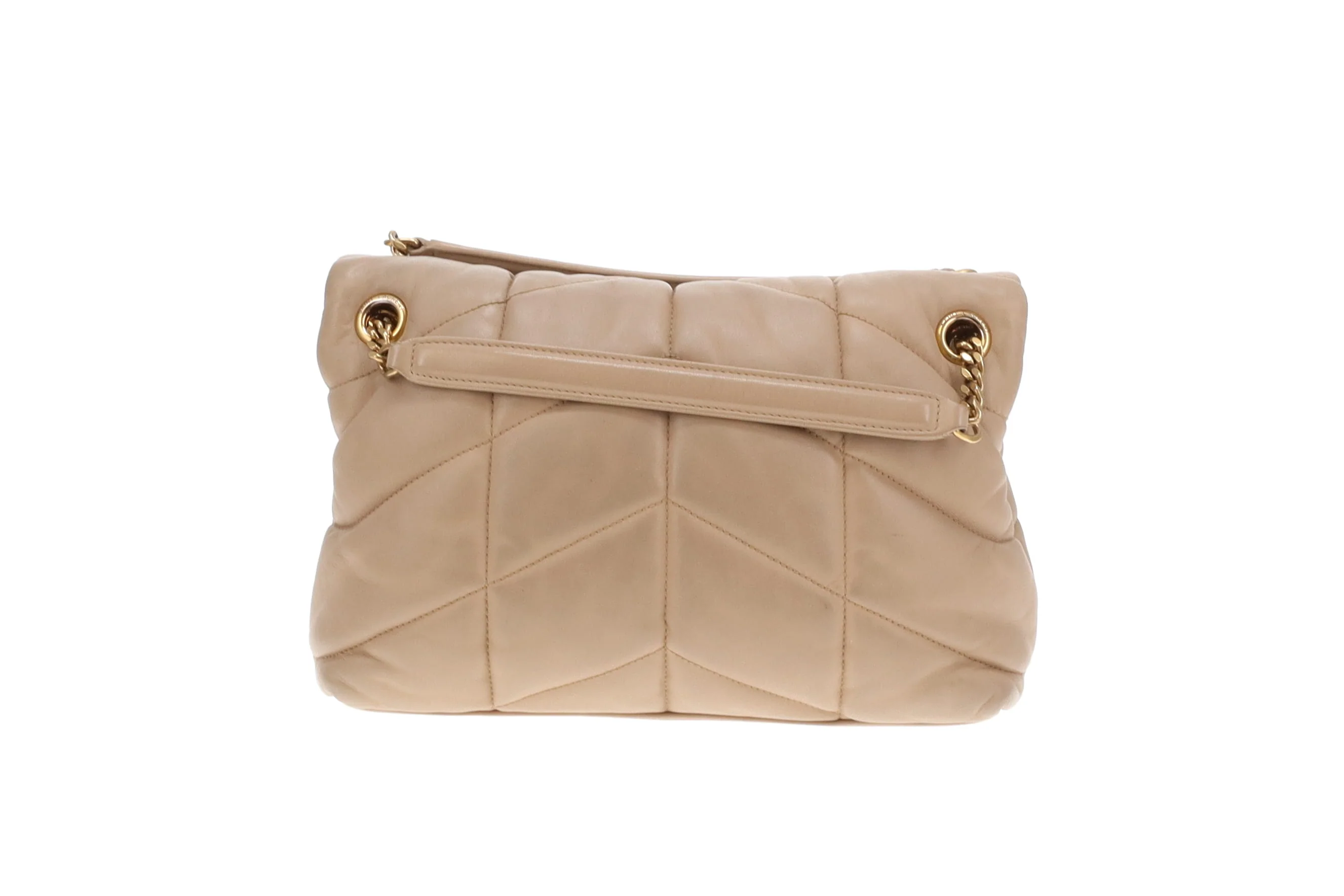 Saint Laurent Puffer Small Beige GHW 2021 - Image 6
