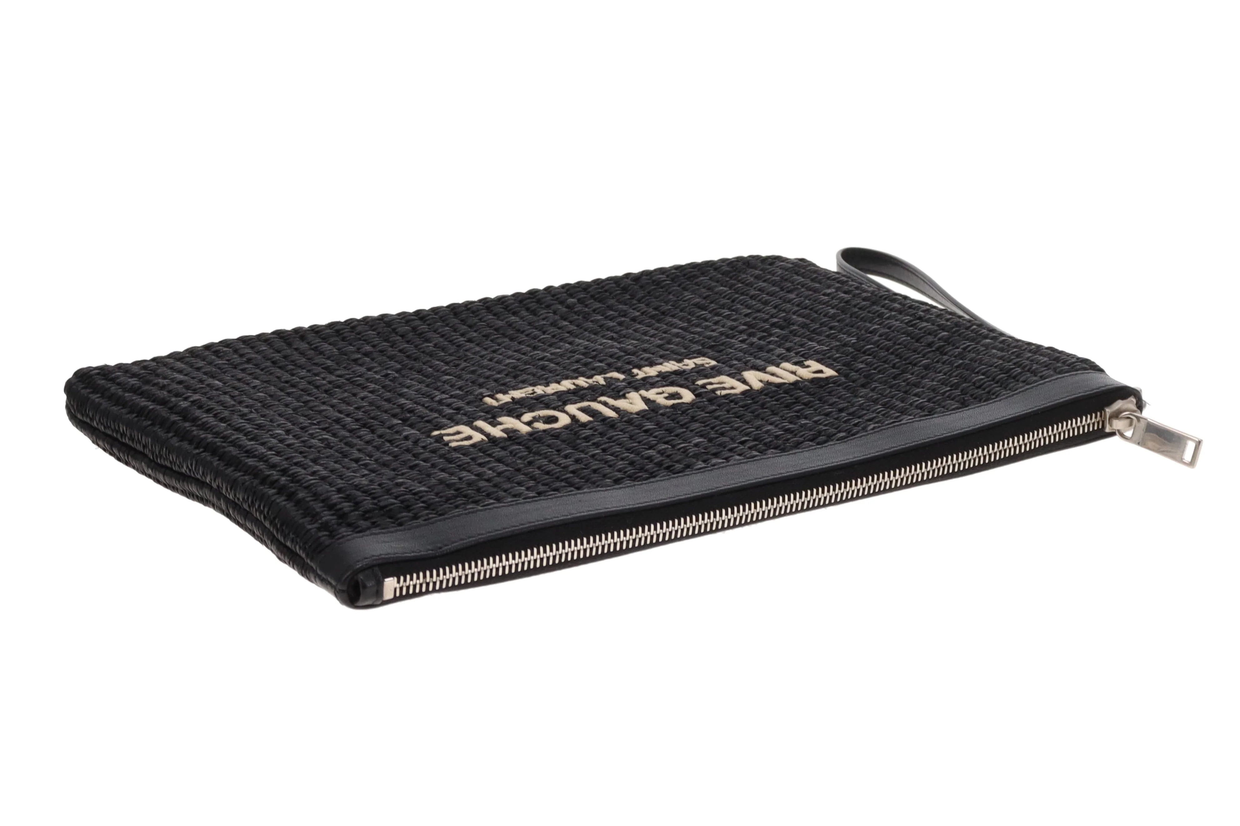 Saint Laurent Rive Gauche Raffia Pouch - Image 5