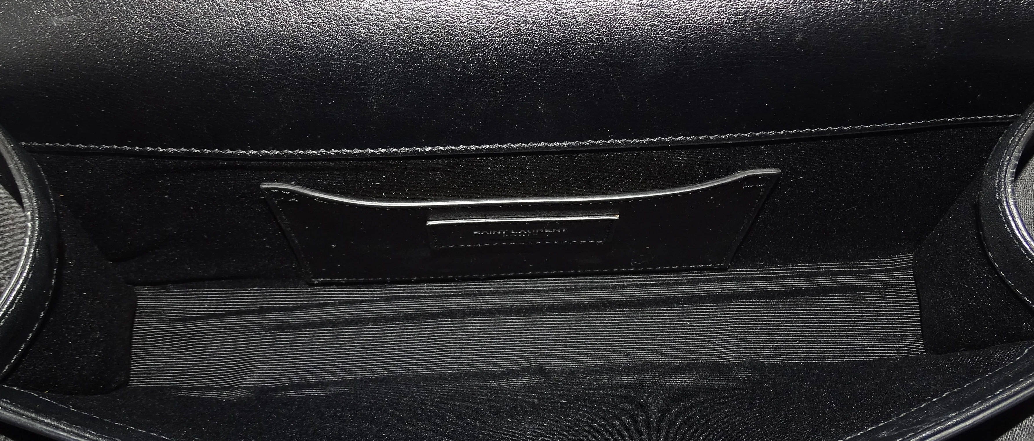 Saint Laurent Sunset Medium Black Leather SHW 2024 - Image 15