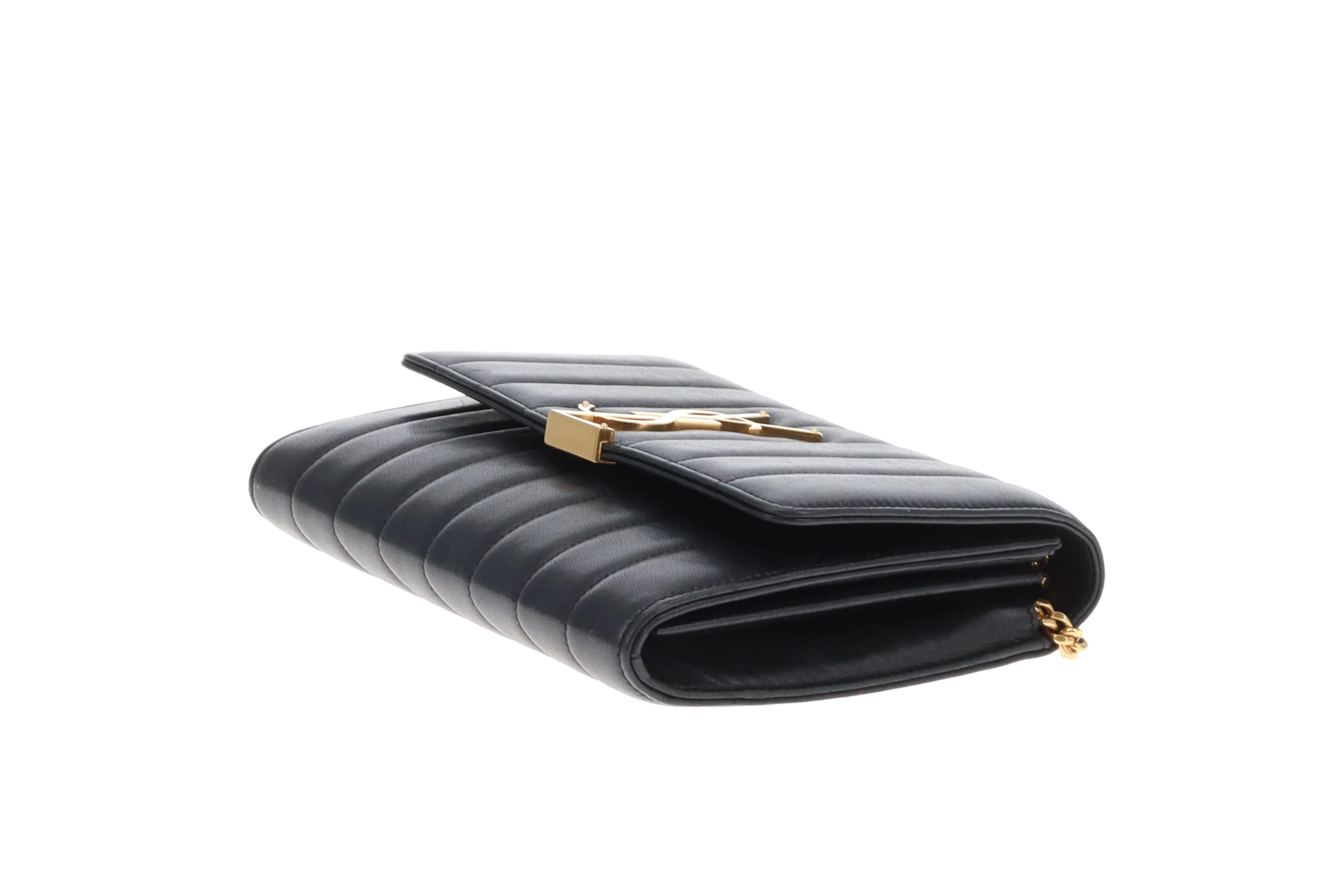 Saint Laurent Vicky Small Quilted Wallet On Chain Black - Image 10
