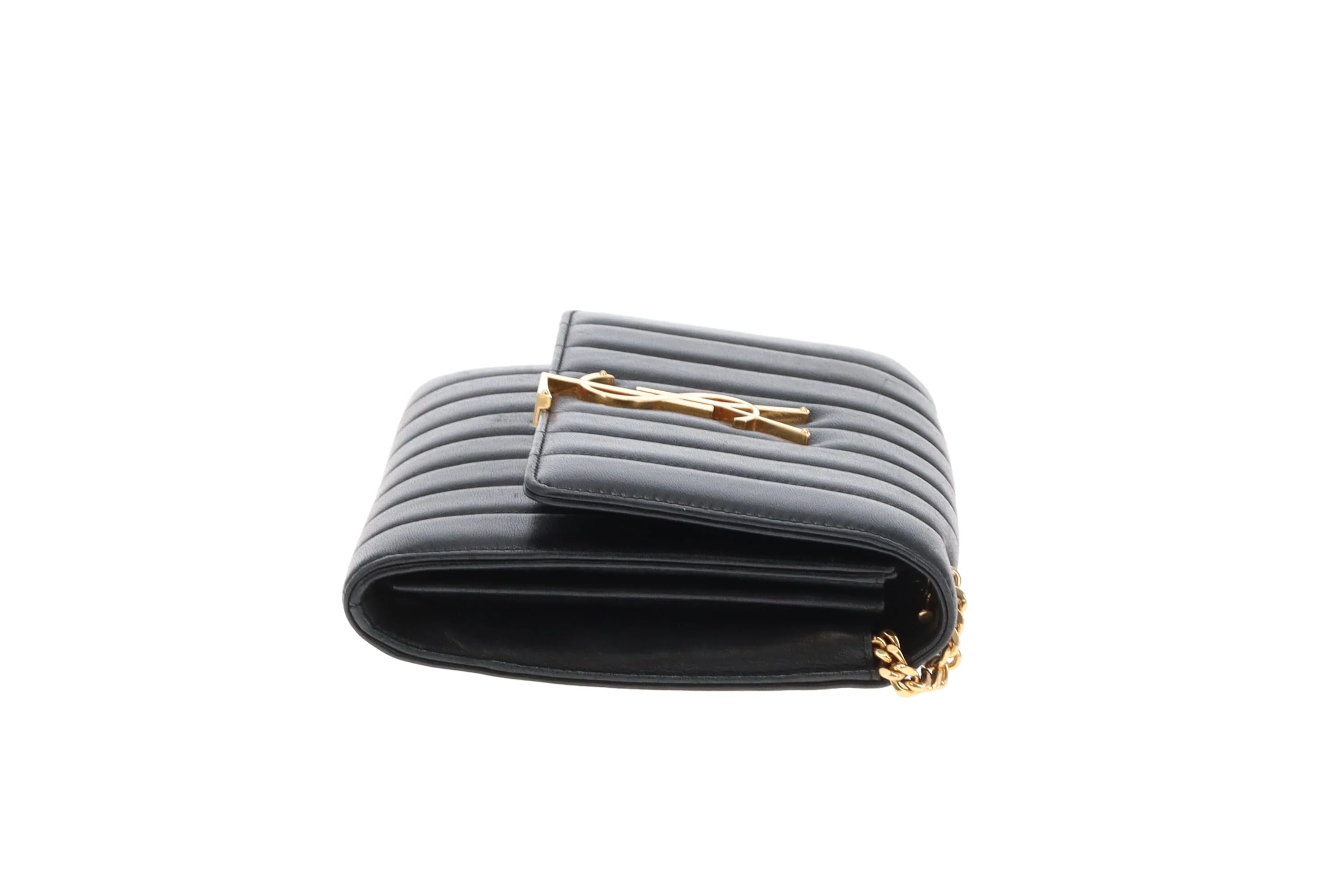 Saint Laurent Vicky Small Quilted Wallet On Chain Black - Image 11