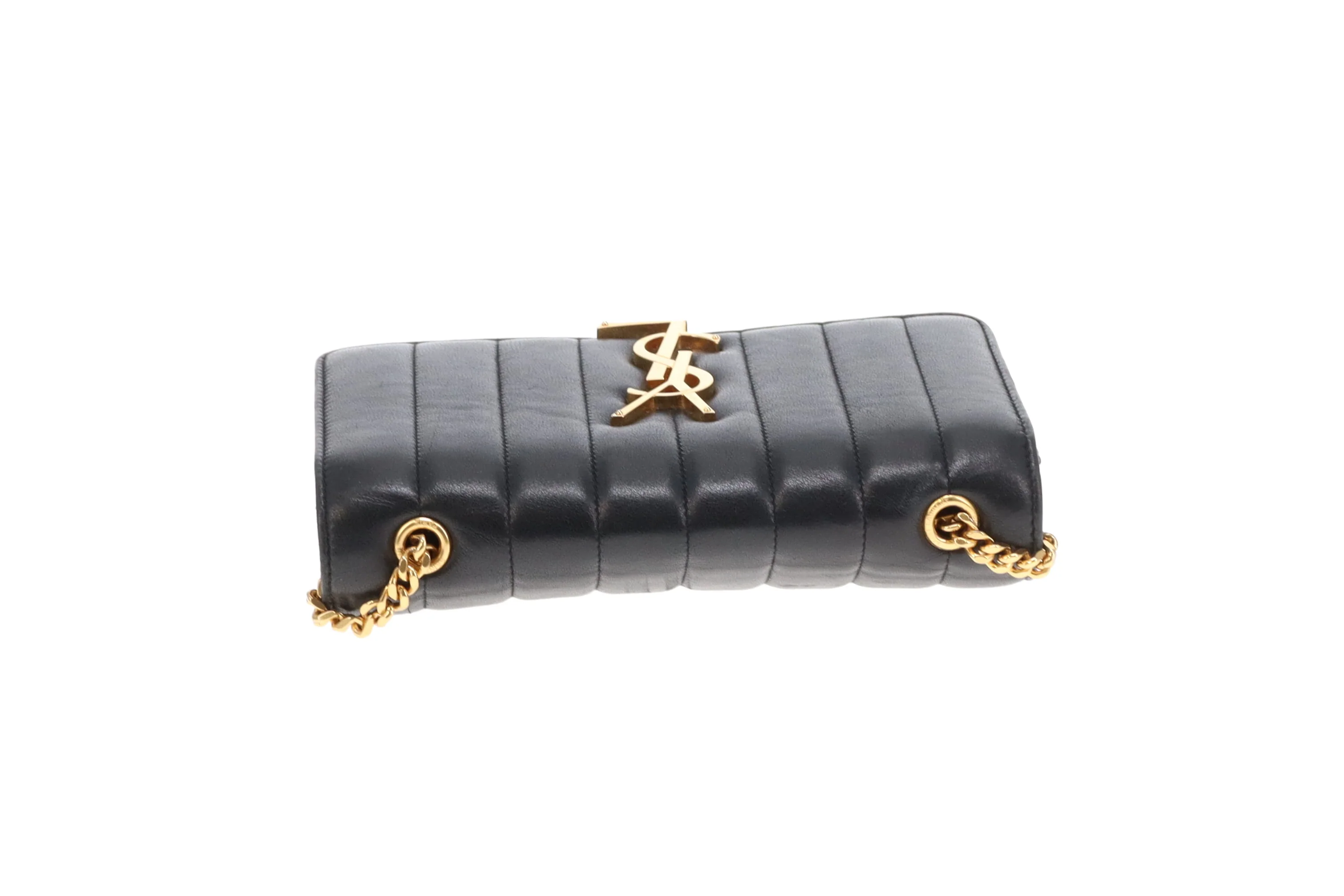 Saint Laurent Vicky Small Quilted Wallet On Chain Black - Image 12