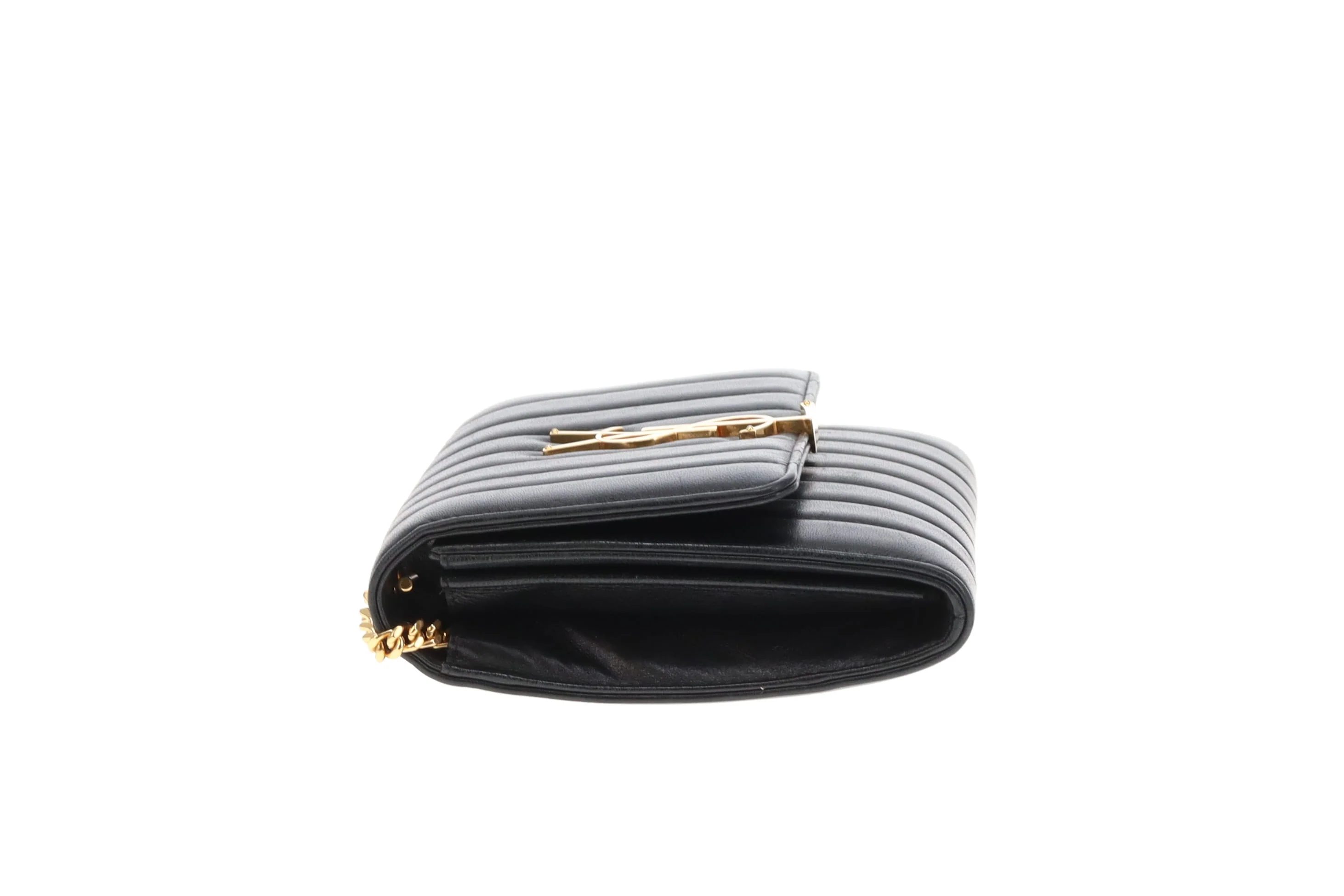 Saint Laurent Vicky Small Quilted Wallet On Chain Black - Image 7