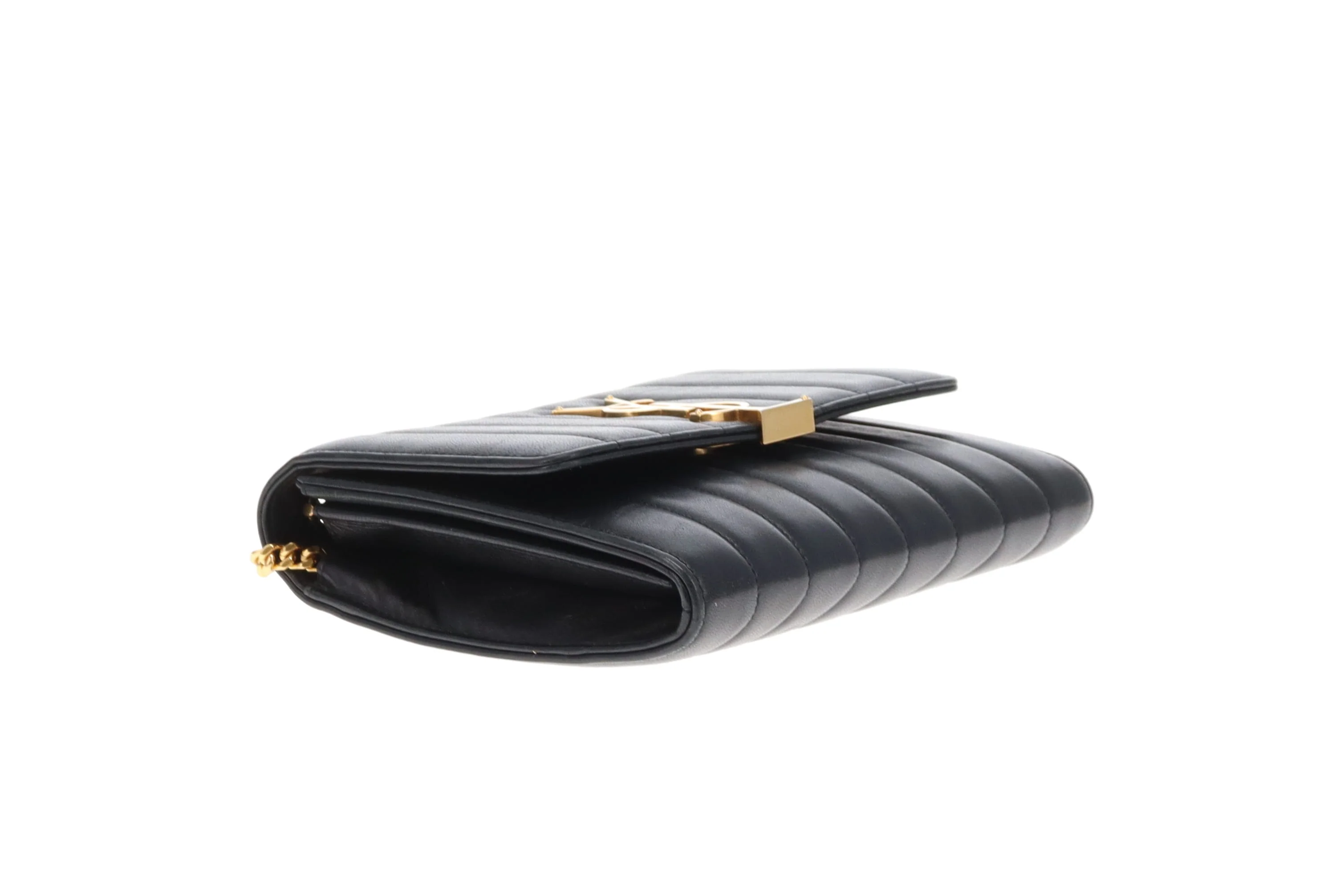 Saint Laurent Vicky Small Quilted Wallet On Chain Black - Image 8