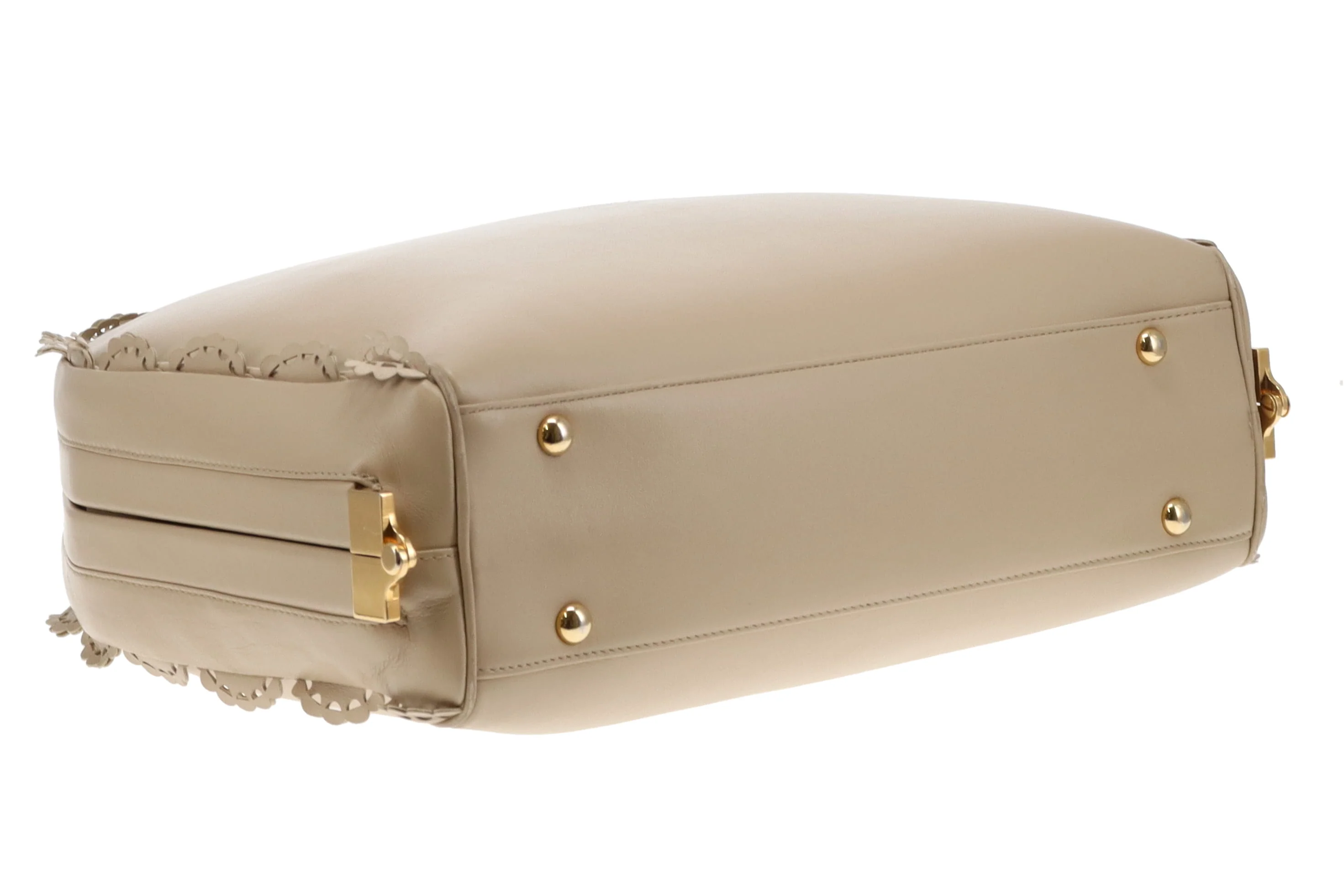 Simone Rocha Scallop Trim Frame Tote Nude - Image 13