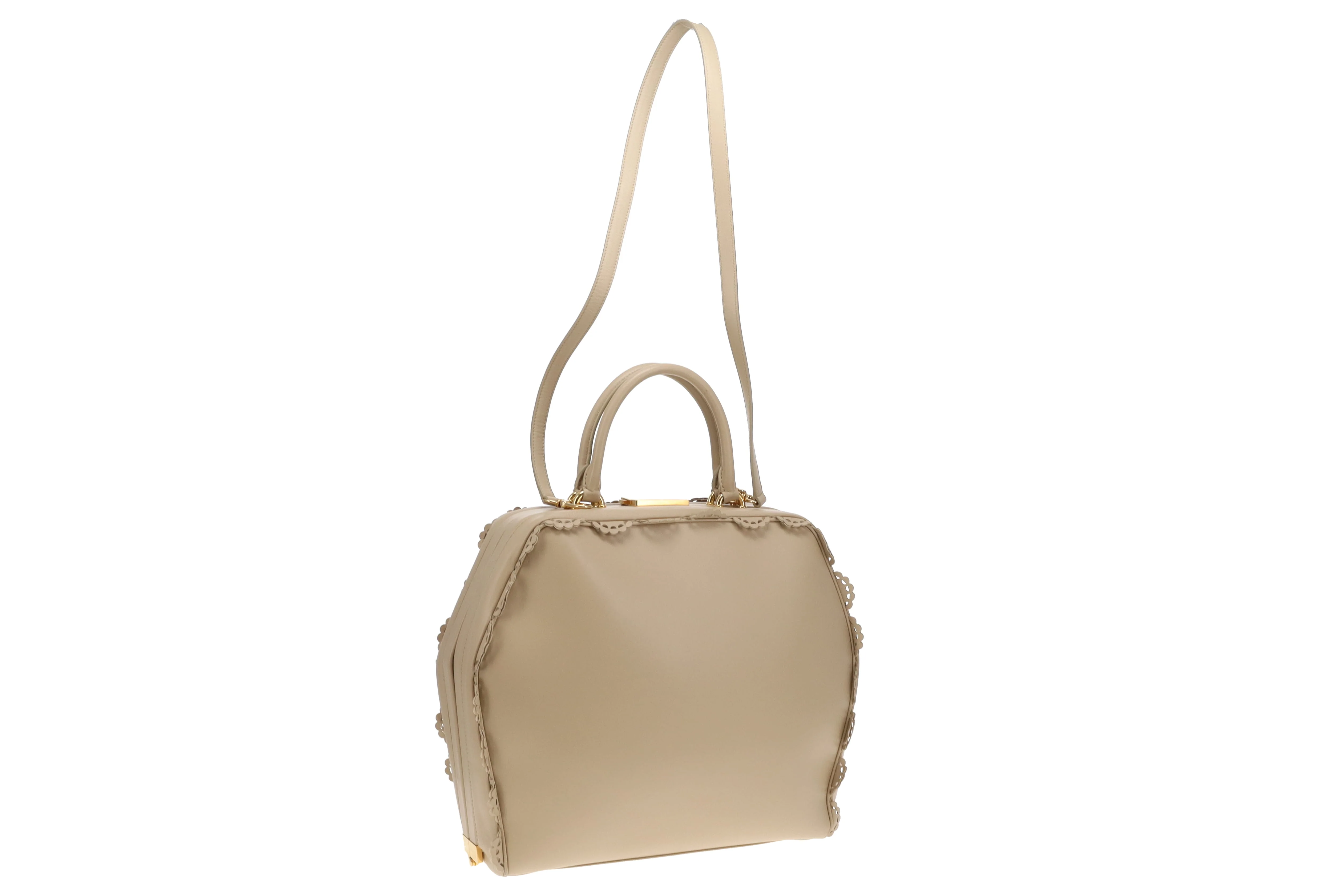 Simone Rocha Scallop Trim Frame Tote Nude - Image 15