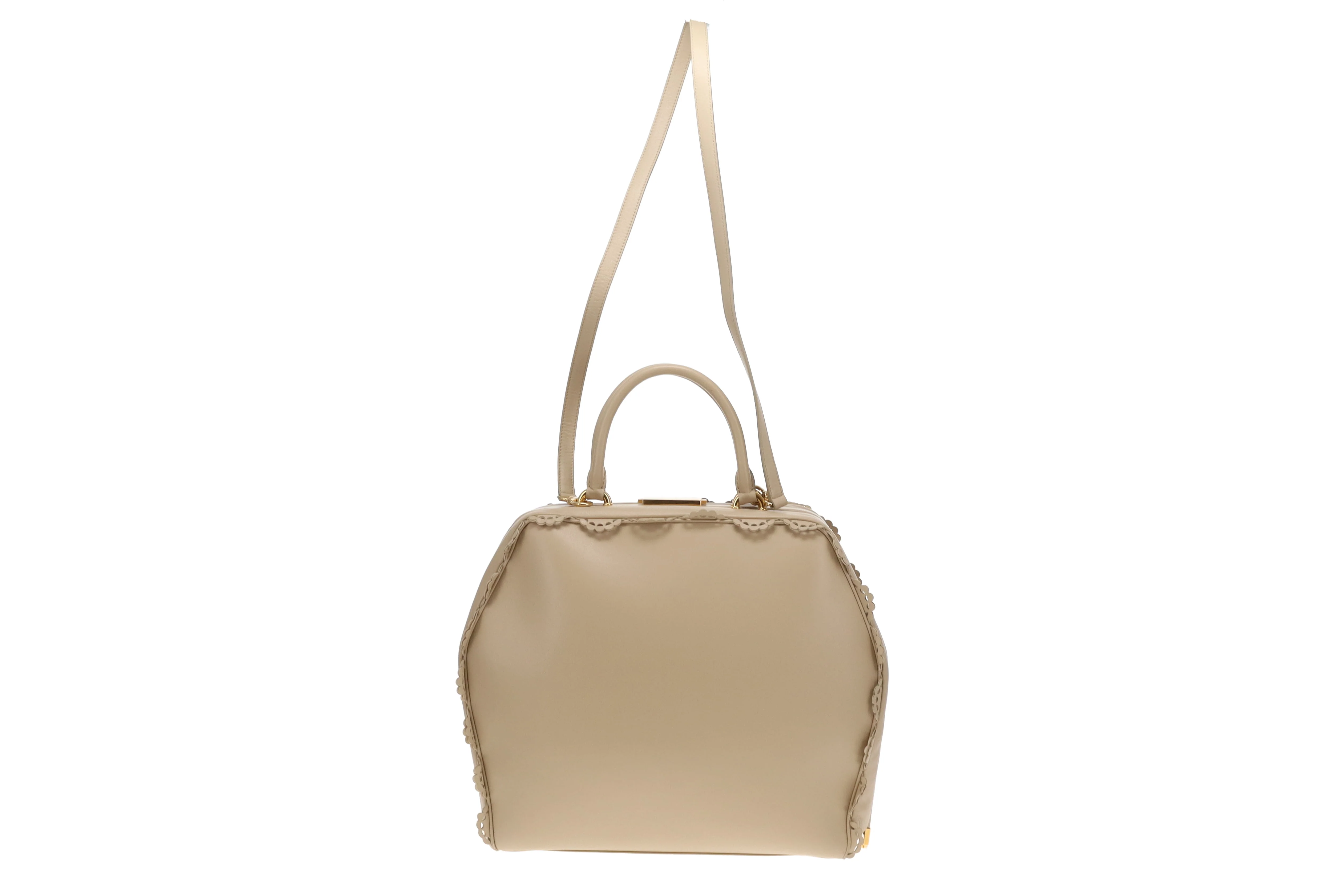 Simone Rocha Scallop Trim Frame Tote Nude - Image 3