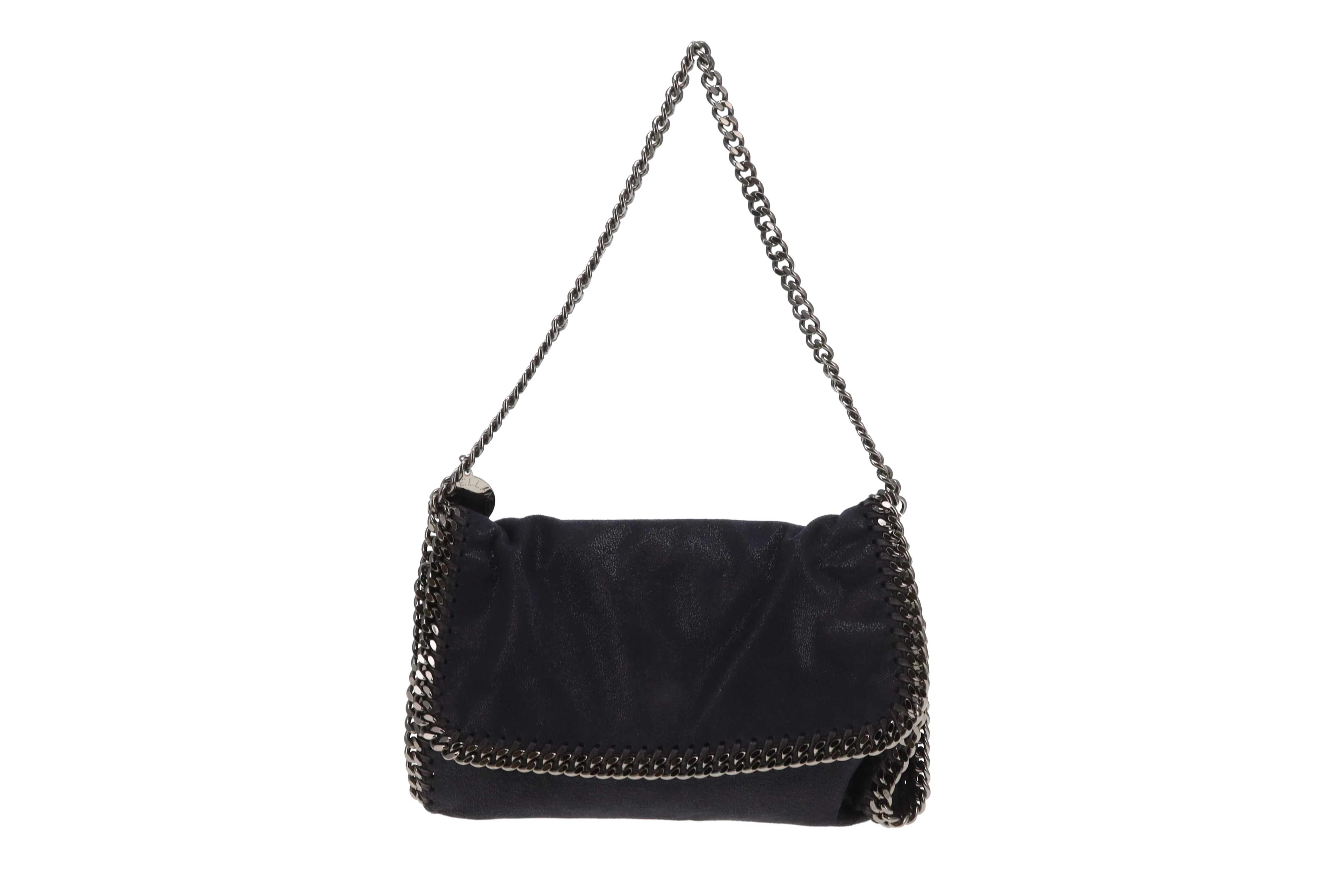 Stella McCartney Falabella Flap Shoulder Bag Navy SHW - Image 3