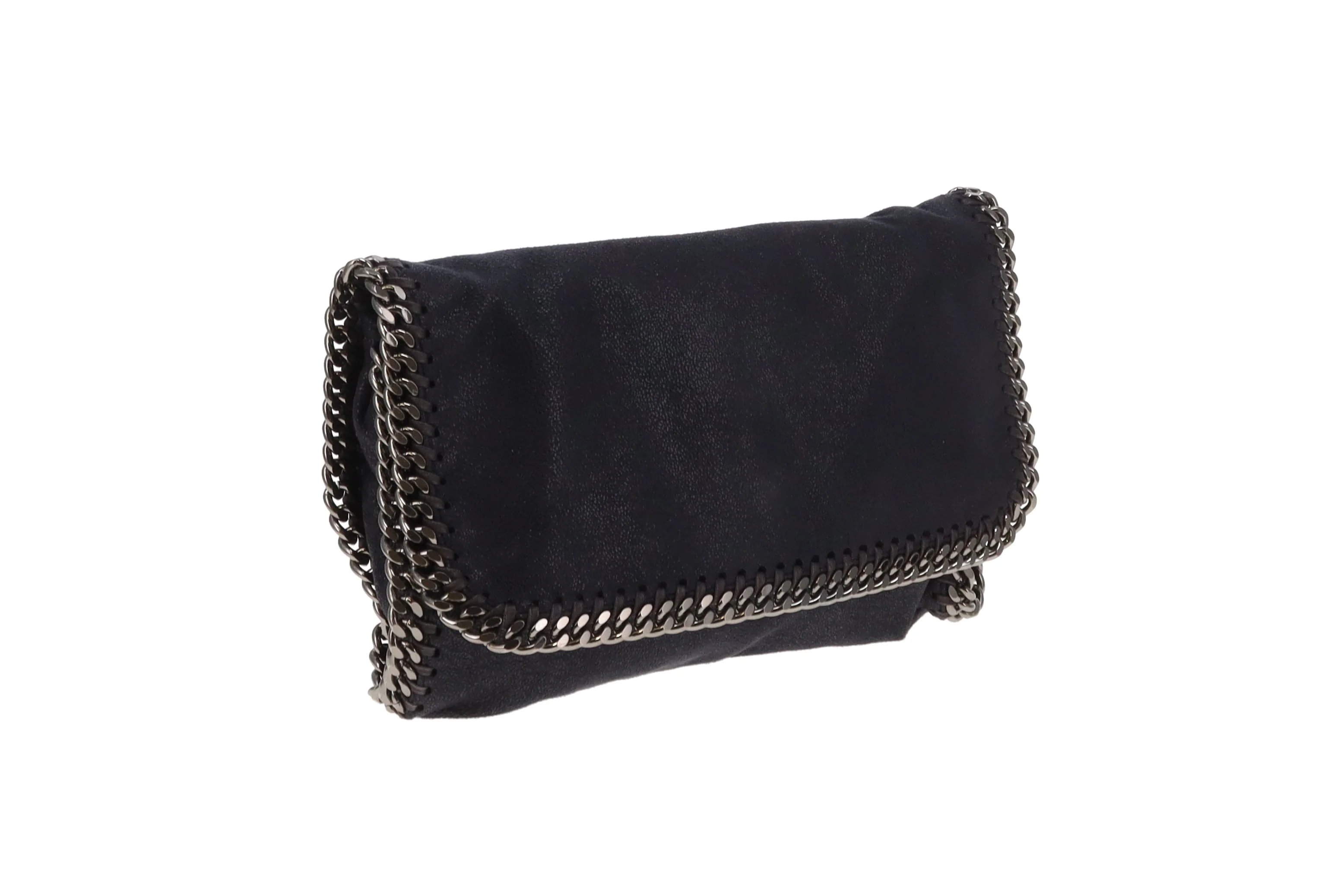 Stella McCartney Falabella Flap Shoulder Bag Navy SHW - Image 4