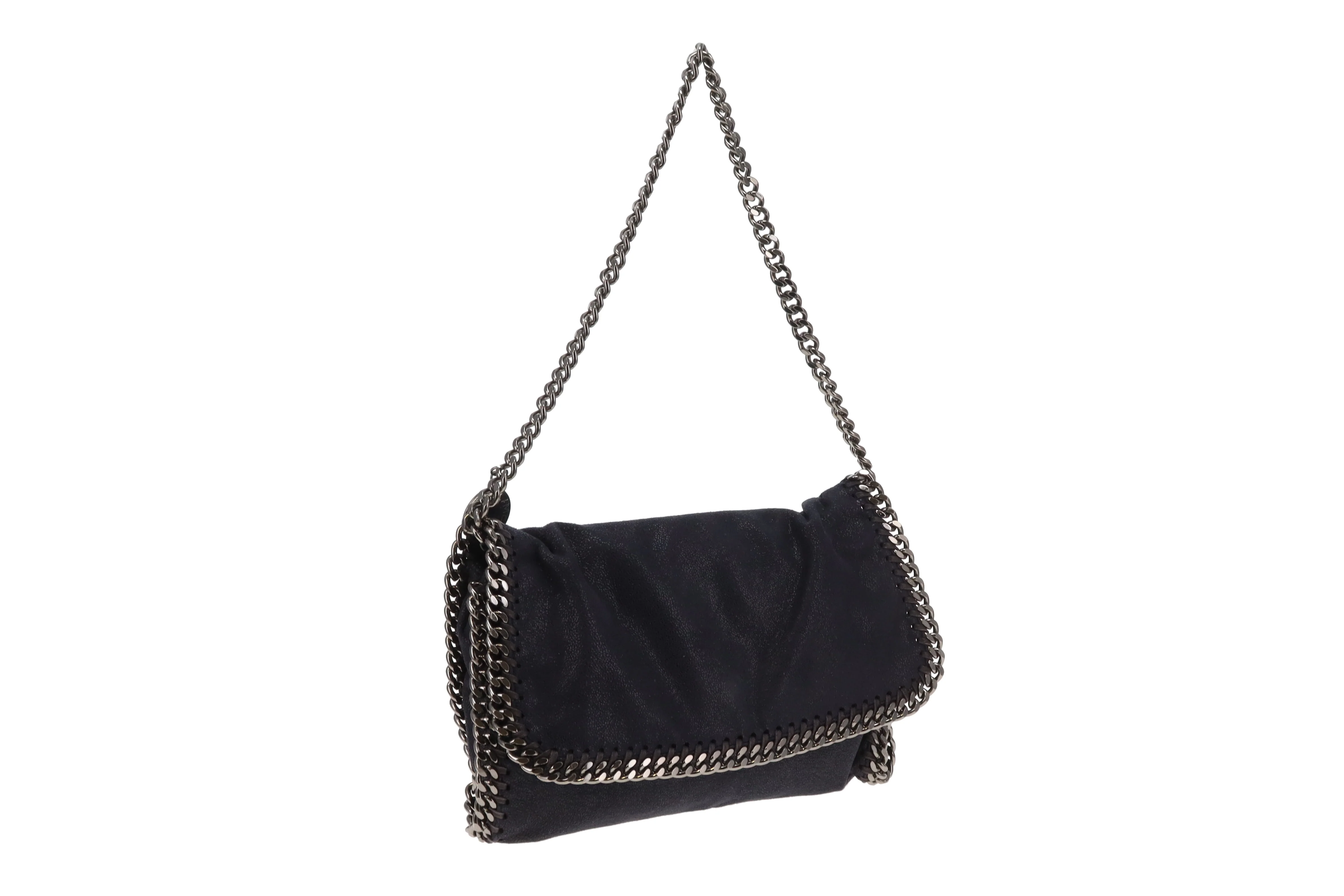 Stella McCartney Falabella Flap Shoulder Bag Navy SHW - Image 5