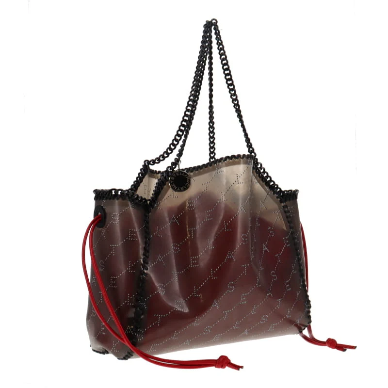 Stella McCartney Falabella Vinyl Tote With Red Drawstring Interior - Image 3