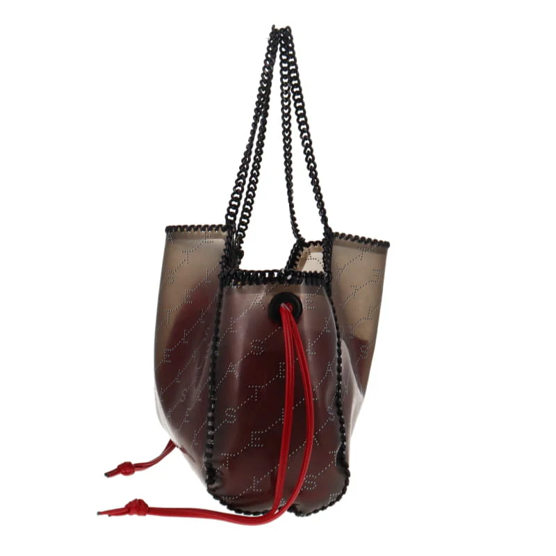 Stella McCartney Falabella Vinyl Tote With Red Drawstring Interior - Image 6